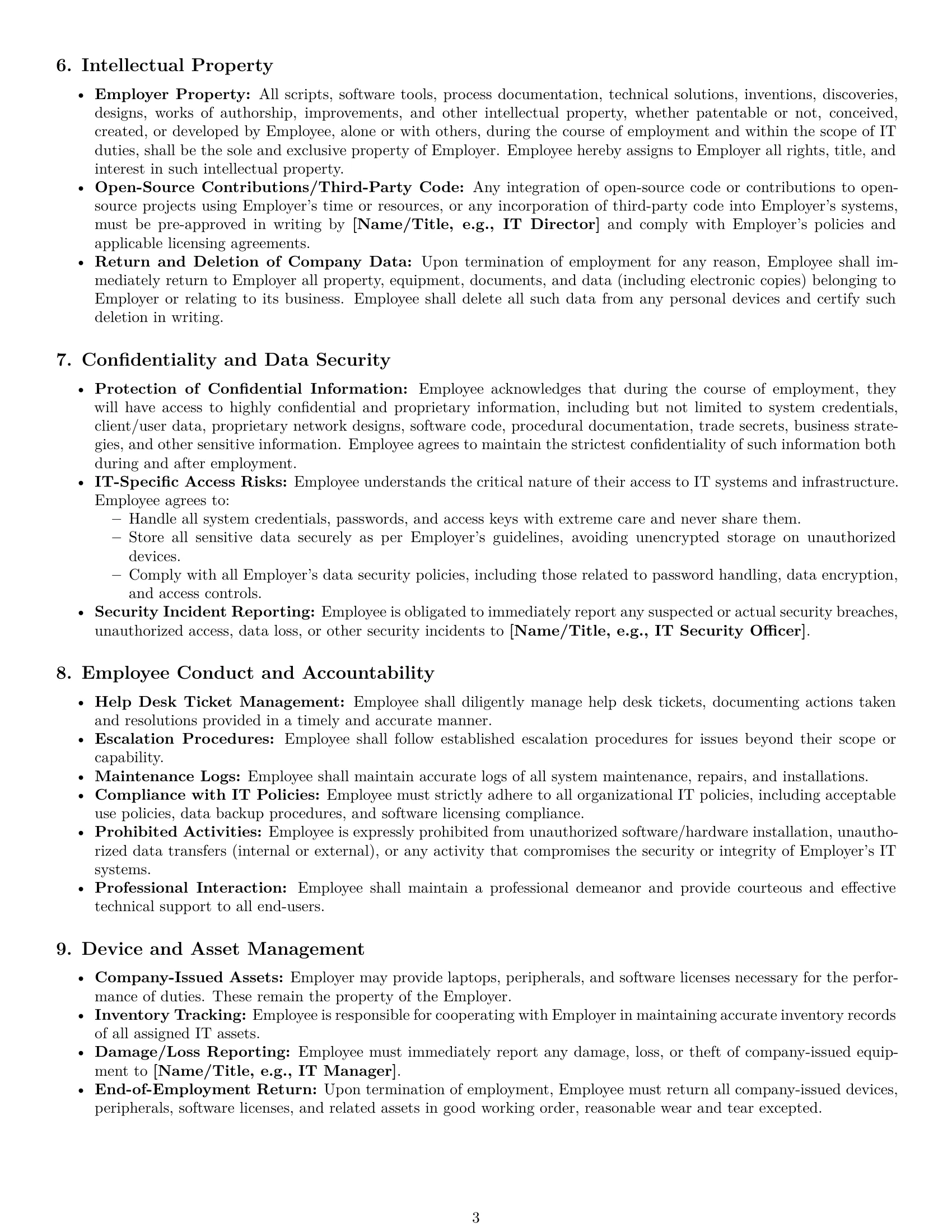 Preview page 3 of Pro Alabama IT assistant employment contract template