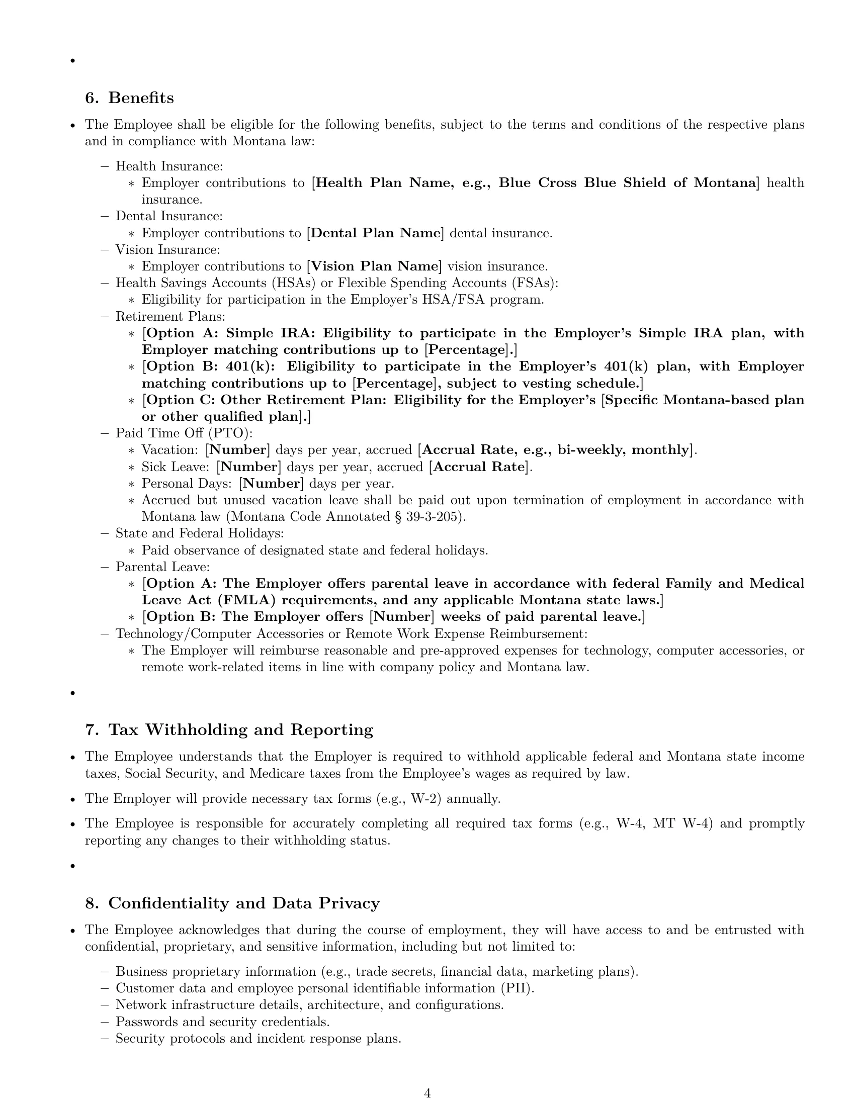 Preview page 4 of Pro Montana IT assistant employment contract template