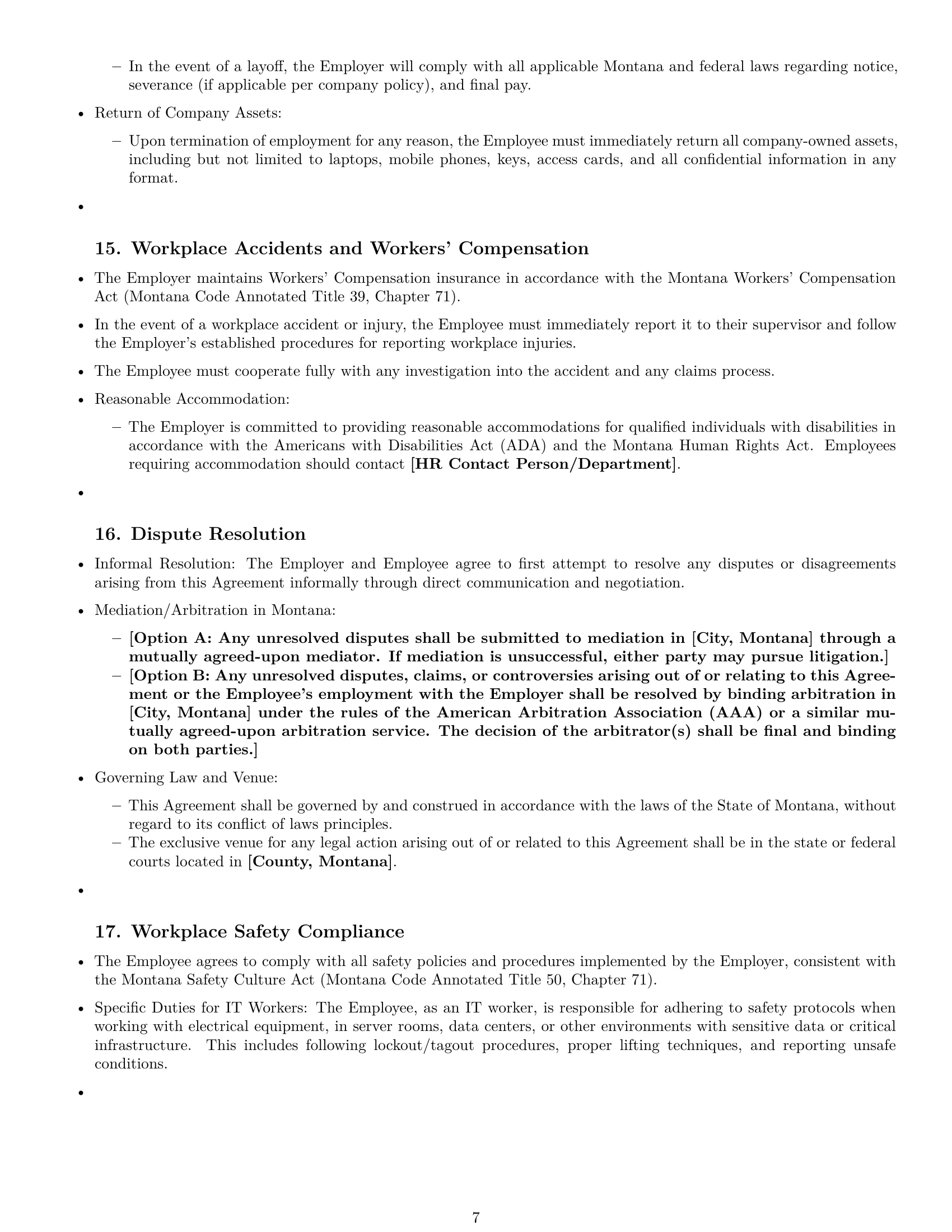 Preview page 7 of Pro Montana IT assistant employment contract template