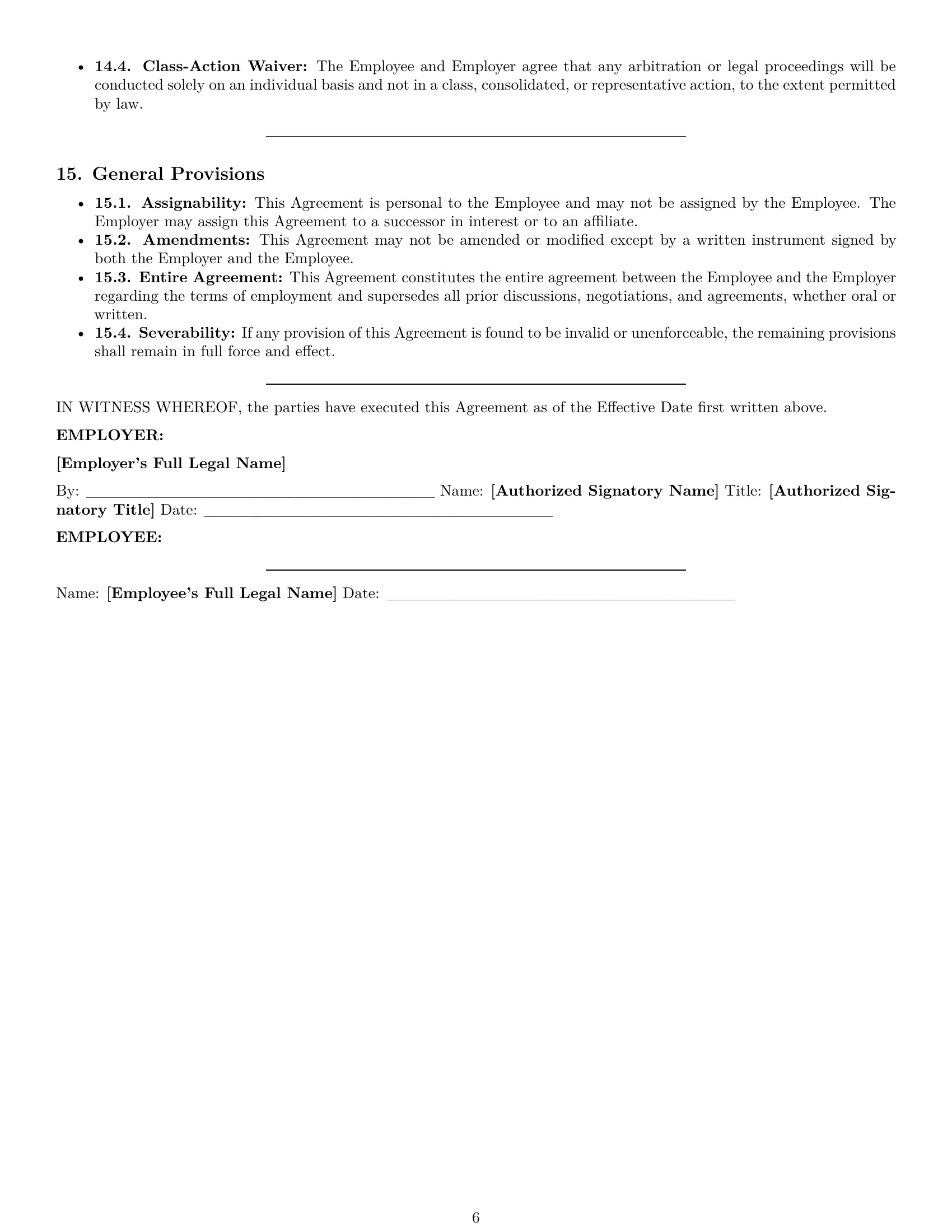 Preview page 6 of Pro Nevada IT assistant employment contract template