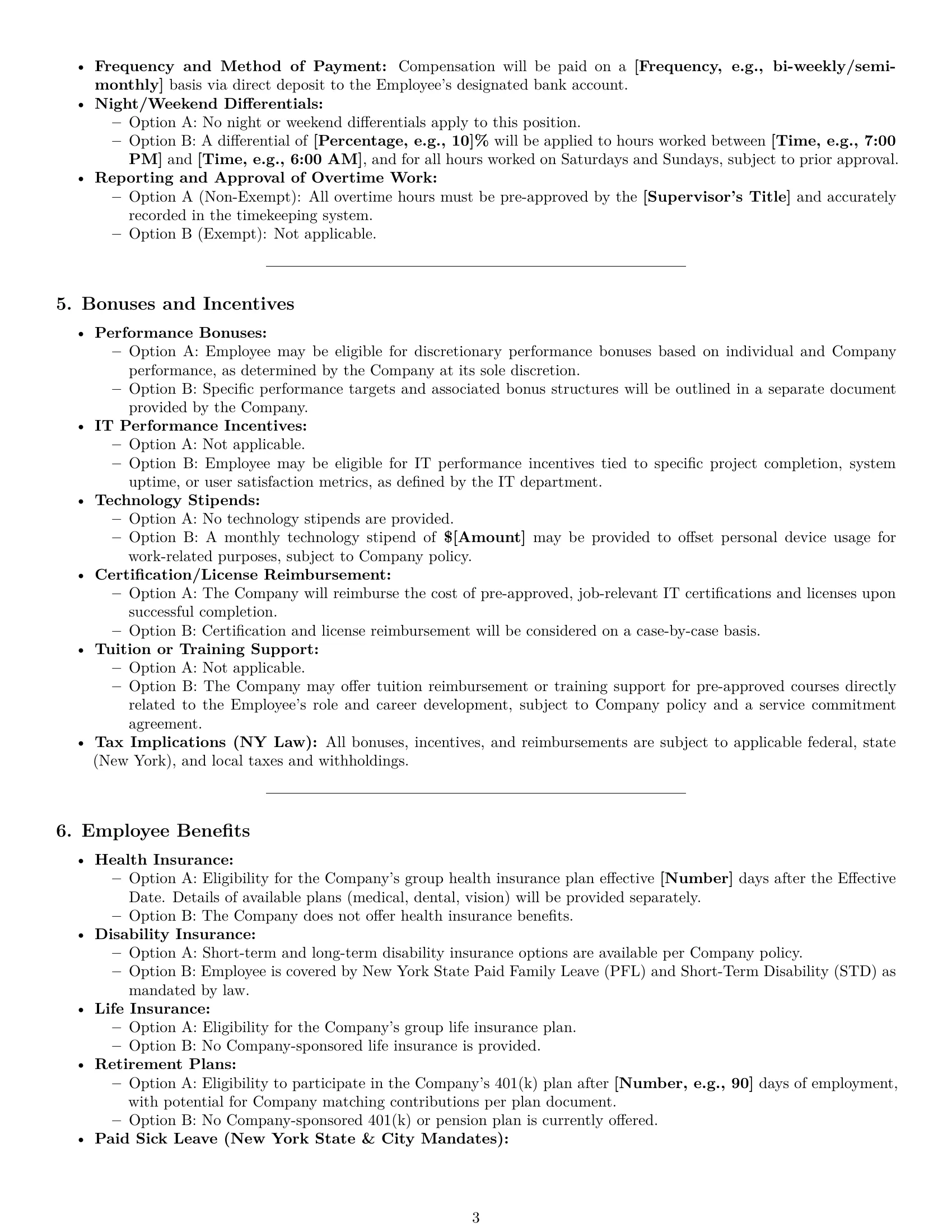 Preview page 3 of Pro New York IT assistant employment contract template