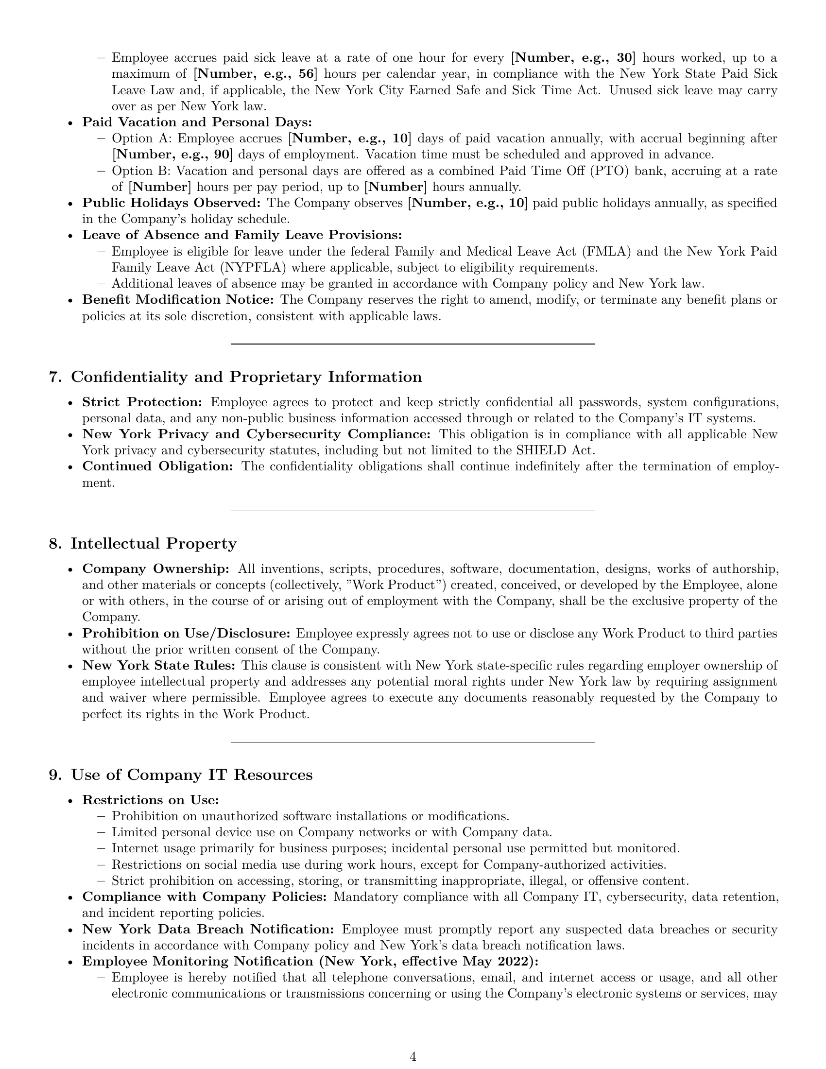 Preview page 4 of Pro New York IT assistant employment contract template