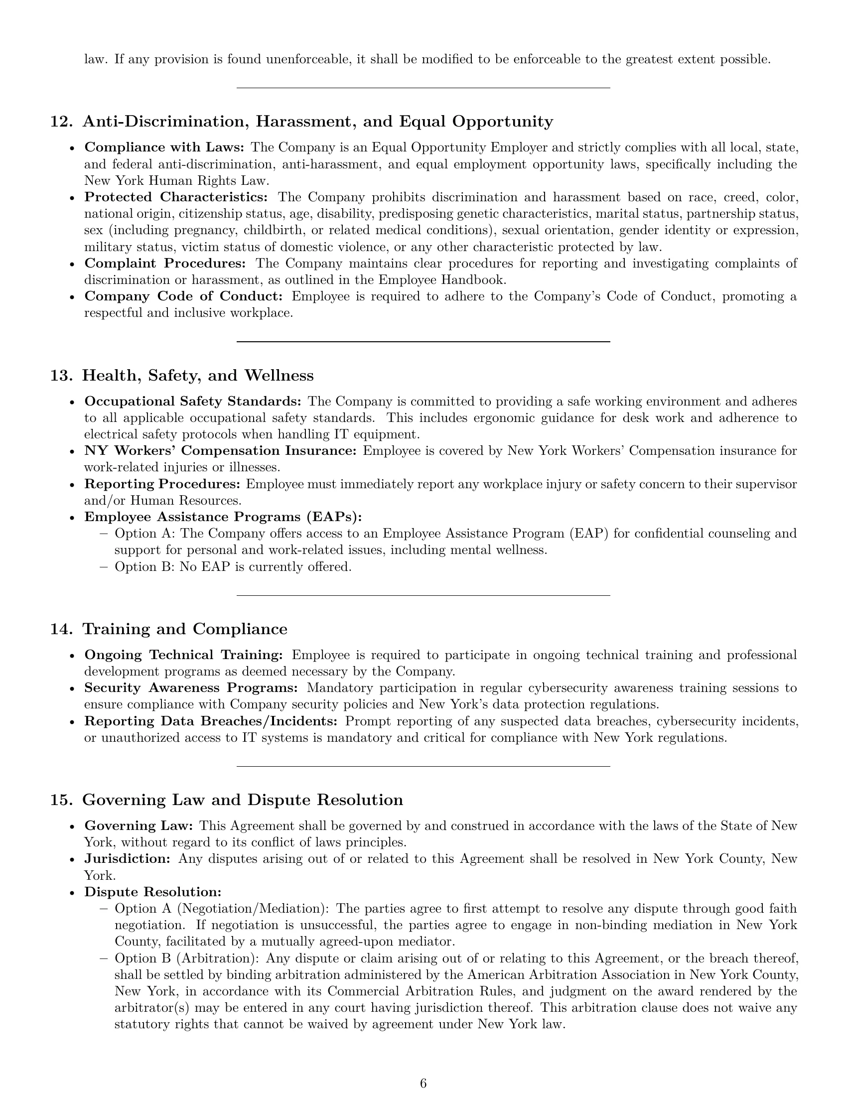 Preview page 6 of Pro New York IT assistant employment contract template