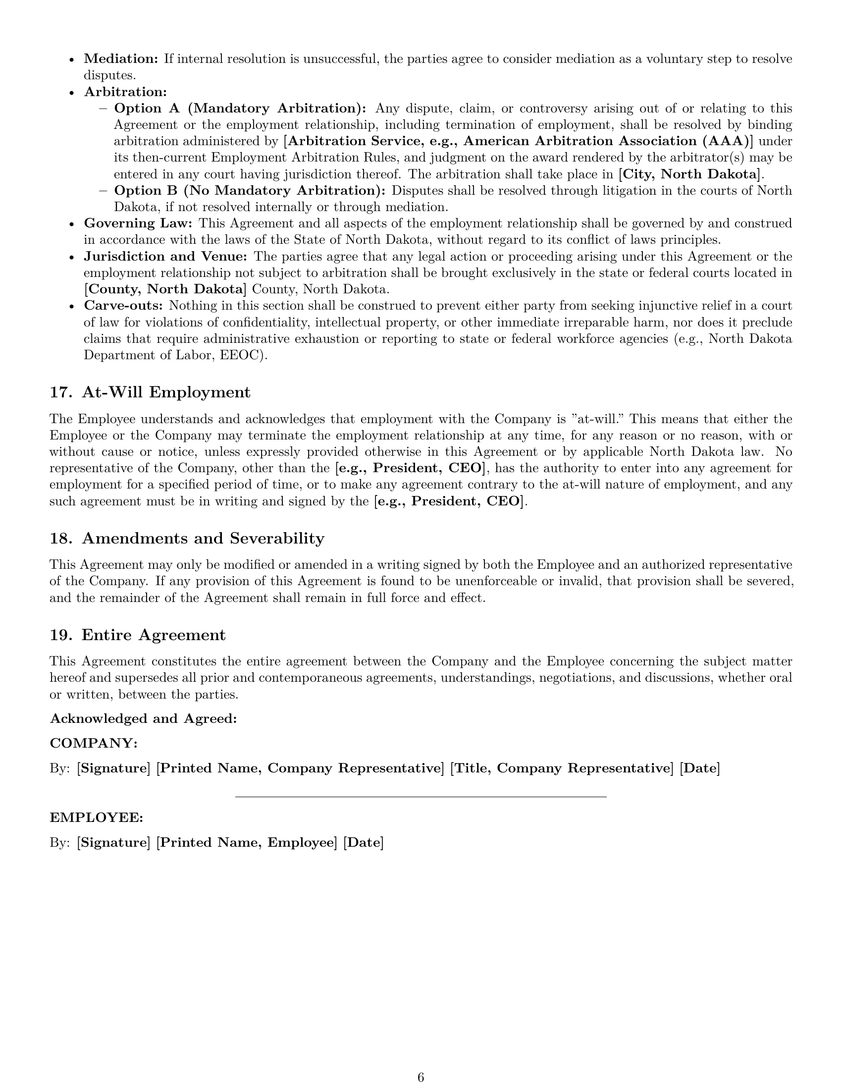 Preview page 6 of Pro North Dakota IT assistant employment contract template