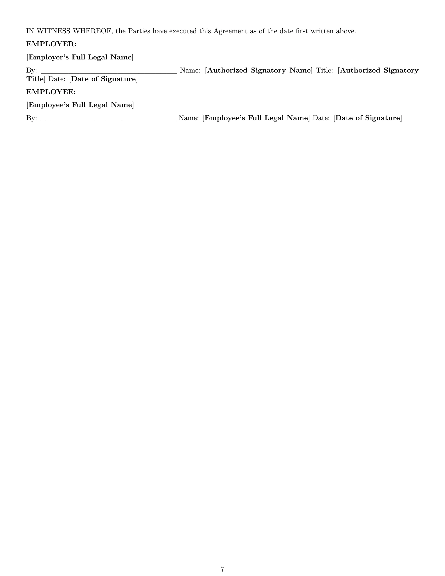Preview page 7 of Pro Ohio IT assistant employment contract template