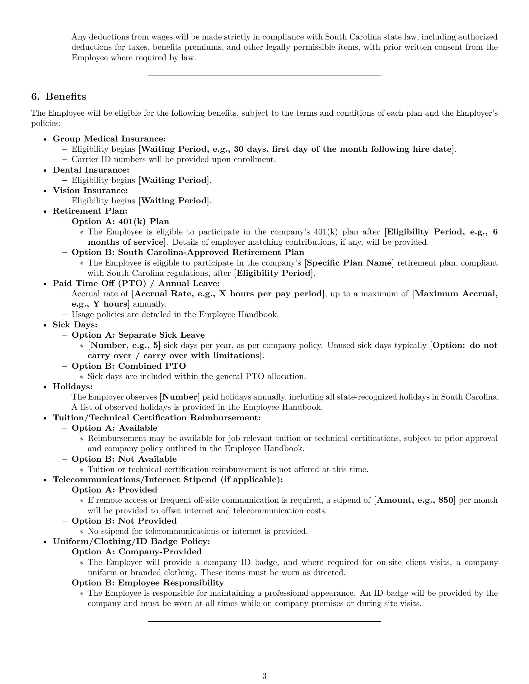 Preview page 3 of Pro South Carolina IT assistant employment contract template