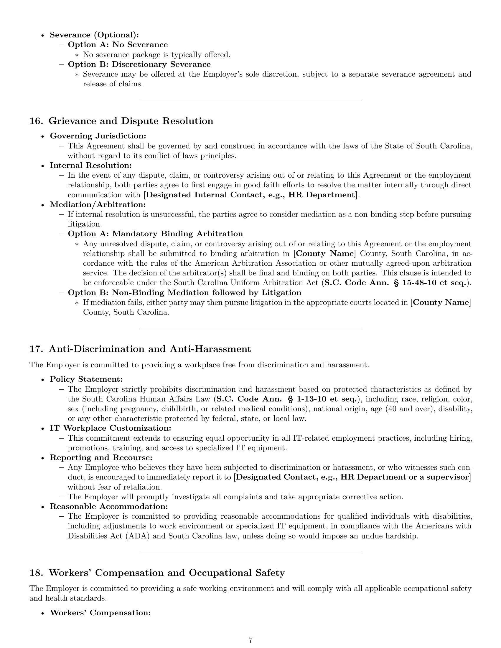 Preview page 7 of Pro South Carolina IT assistant employment contract template