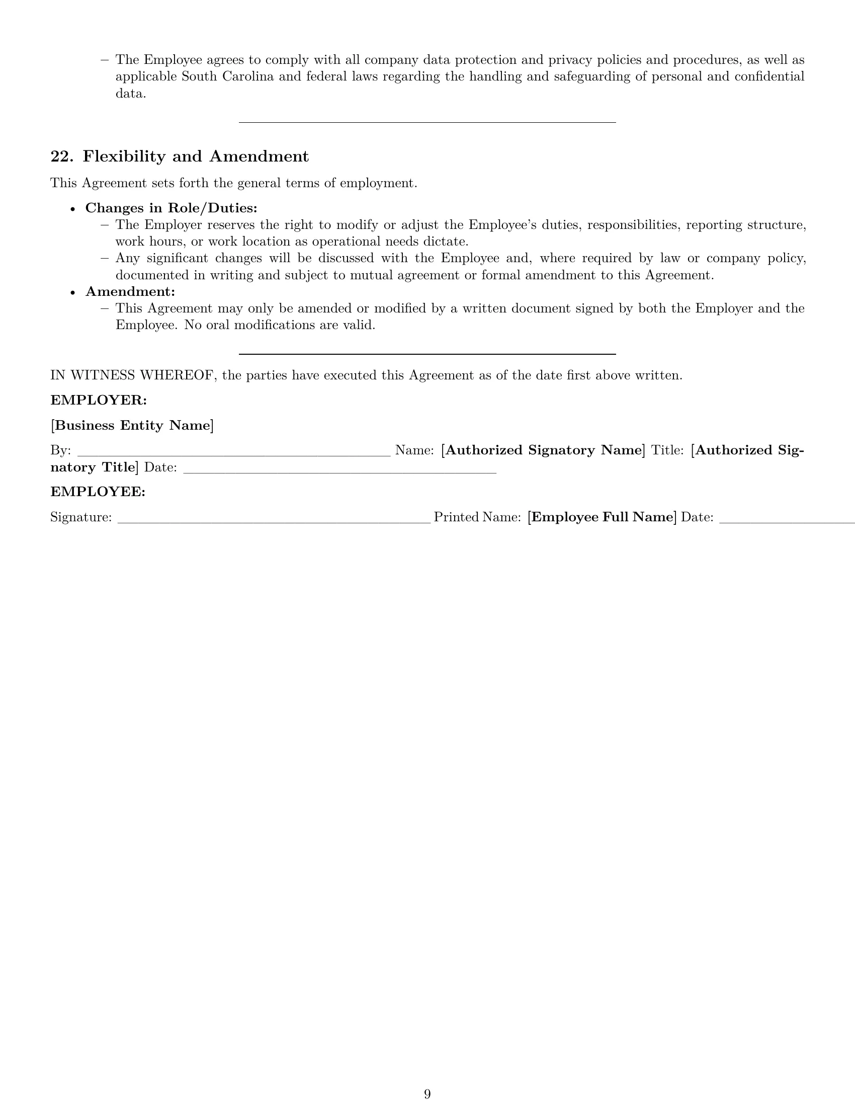 Preview page 9 of Pro South Carolina IT assistant employment contract template