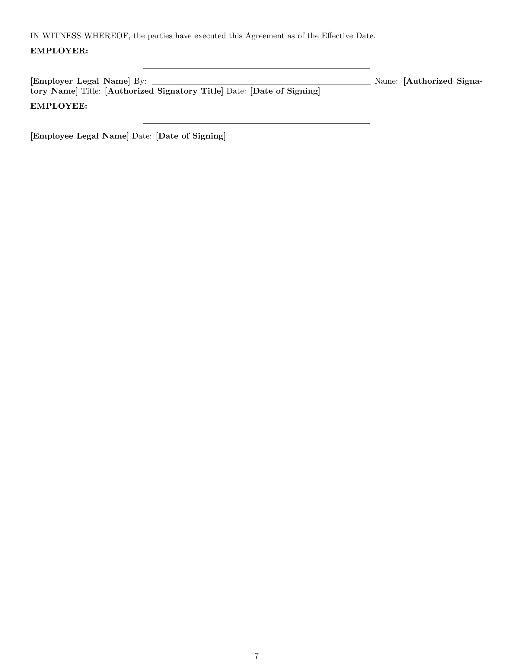 Preview page 7 of Pro Texas IT assistant employment contract template
