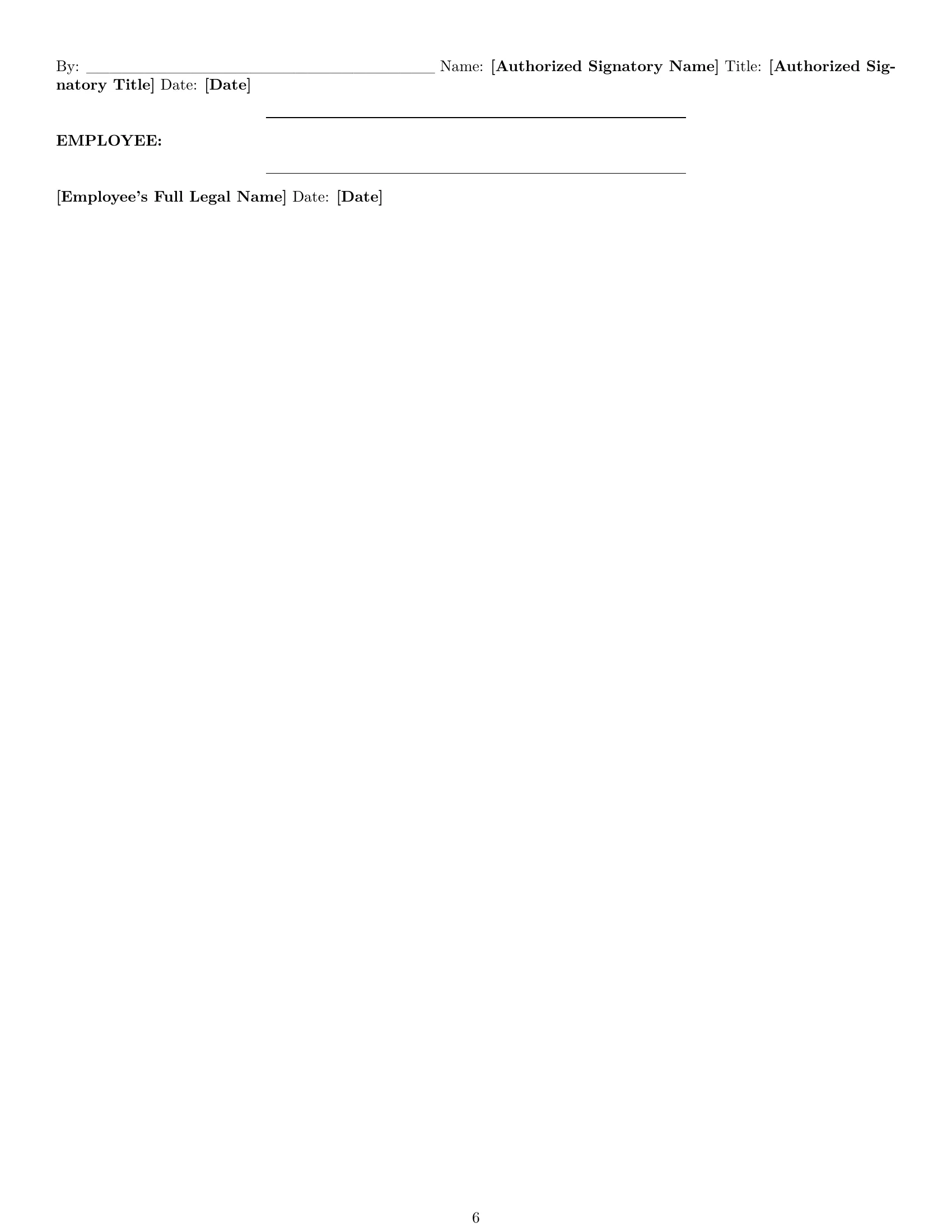 Preview page 6 of Pro Maryland warehouse worker employment contract template