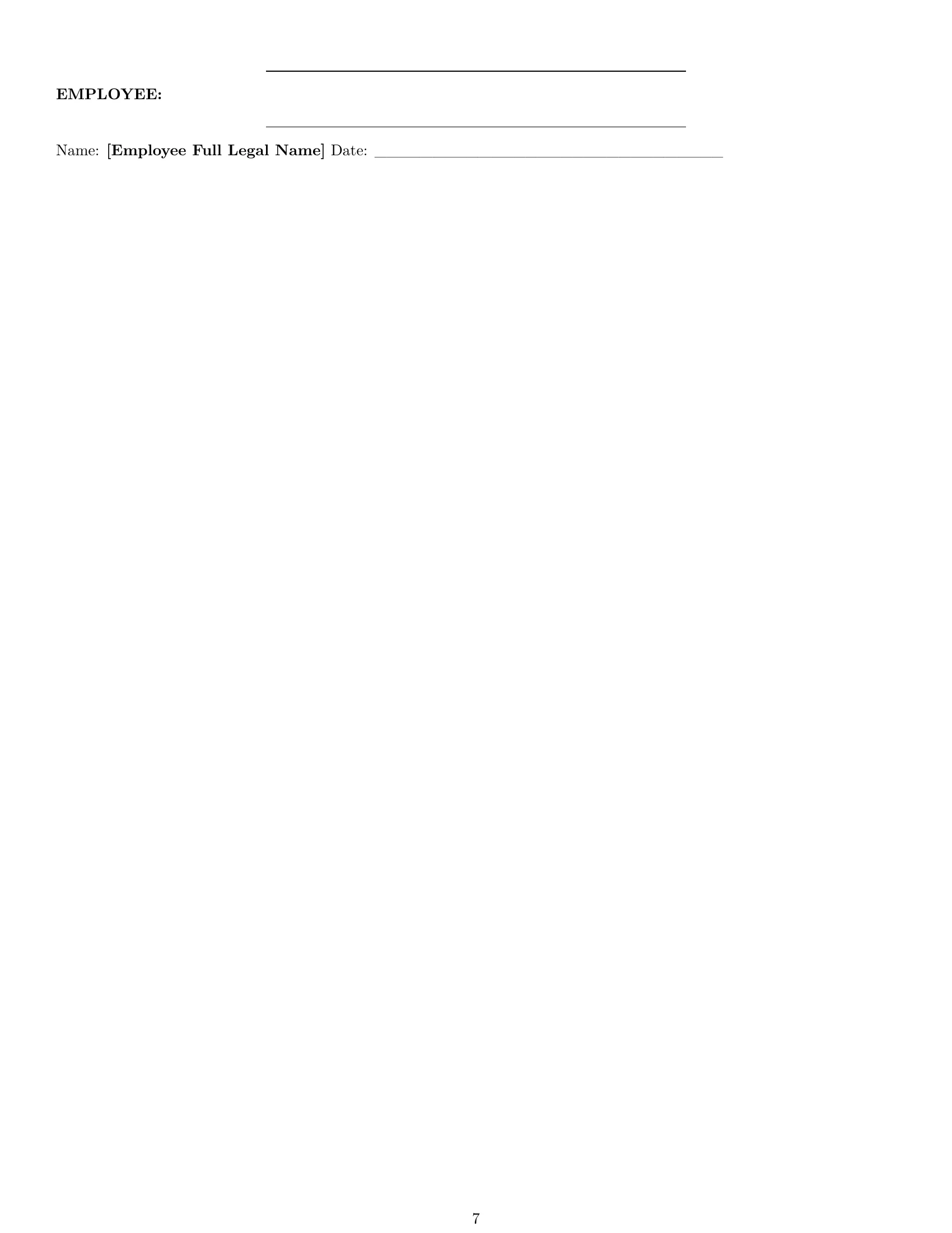 Preview page 7 of Pro New Hampshire warehouse worker employment contract template