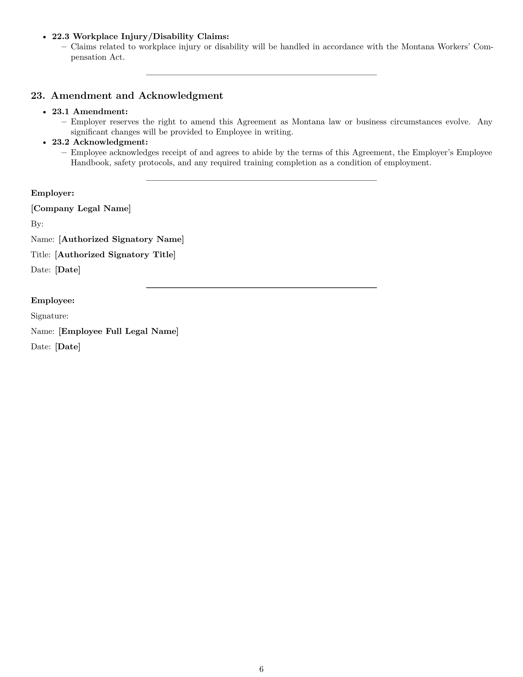 Preview page 6 of Pro Montana delivery driver employment contract template