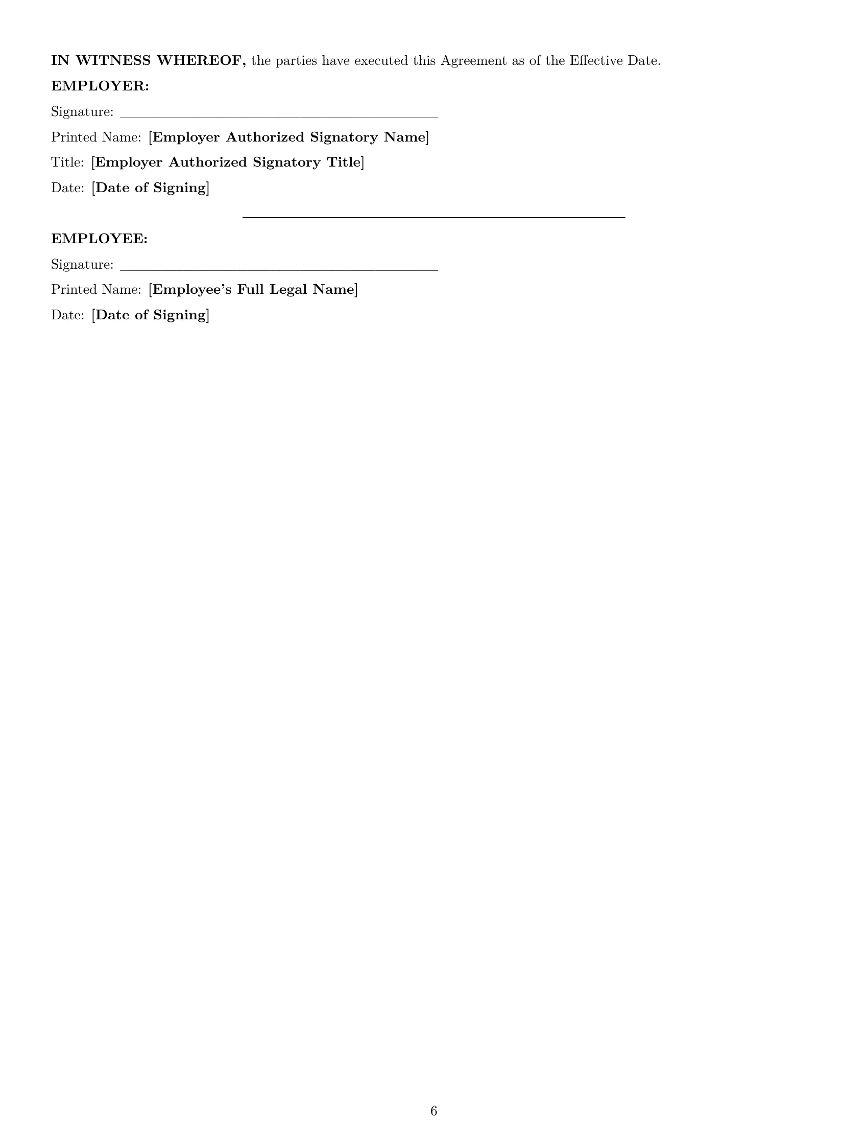 Preview page 6 of Pro Nevada production worker employment contract template