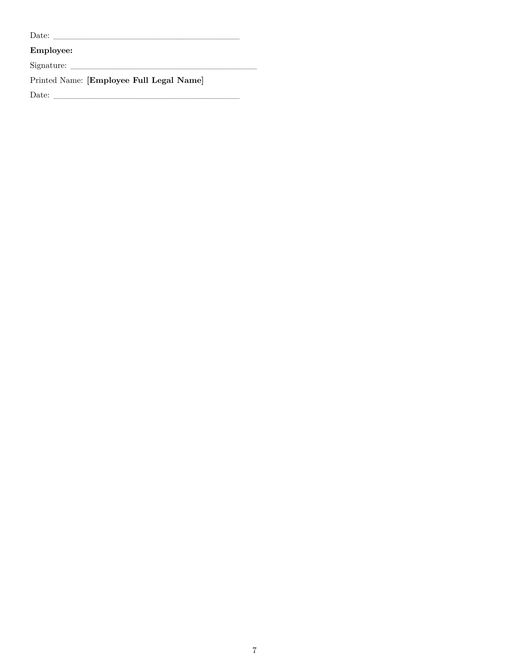Preview page 7 of Pro Oklahoma production worker employment contract template