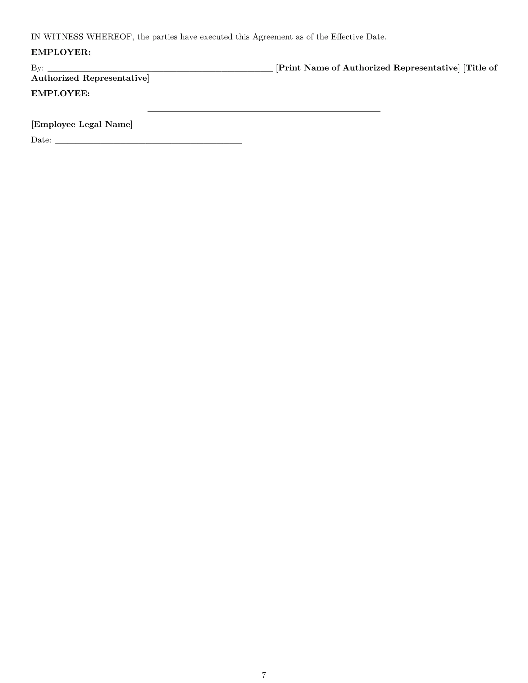 Preview page 7 of Pro Indiana maintenance technician employment contract template