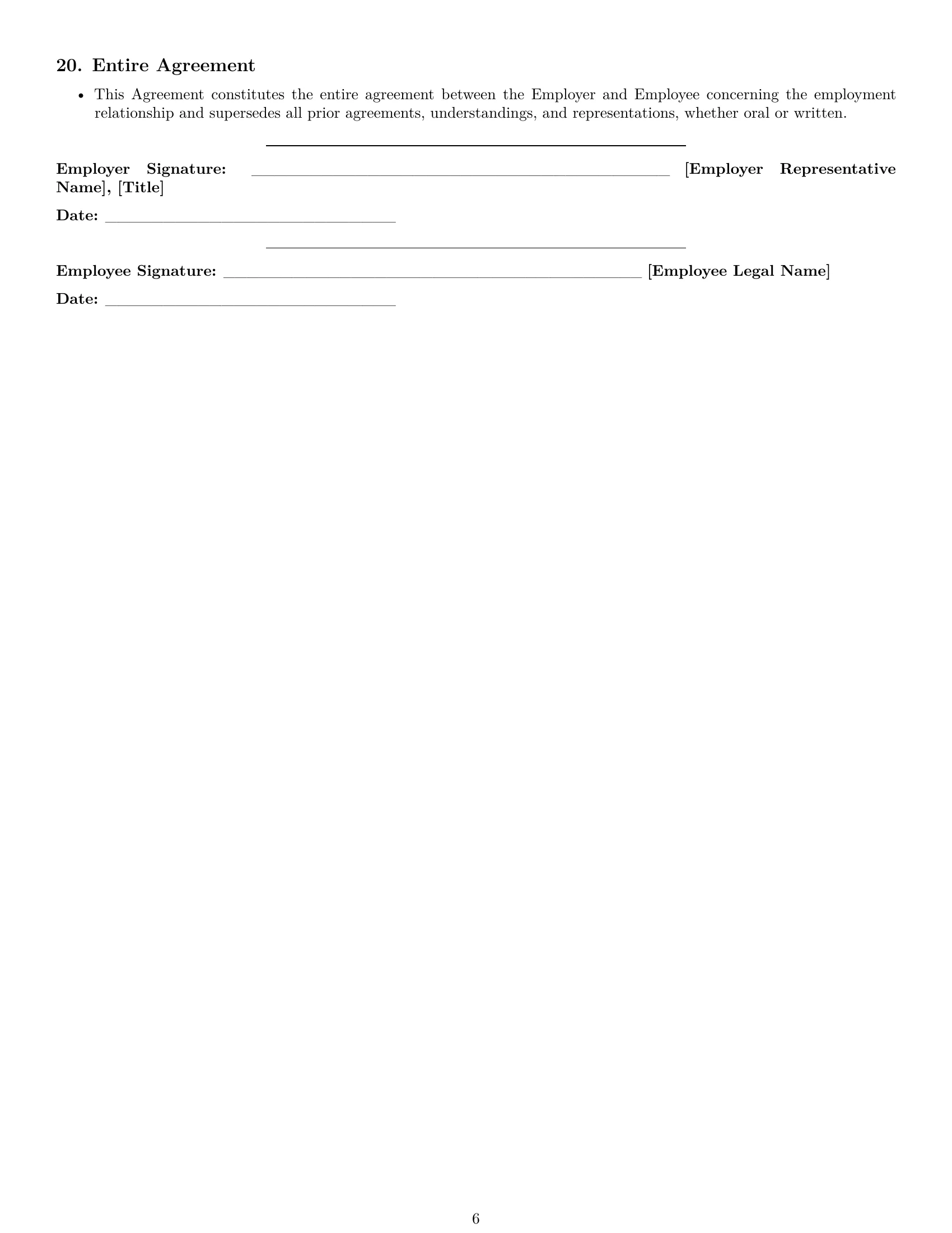 Preview page 6 of Pro New Mexico maintenance technician employment contract template