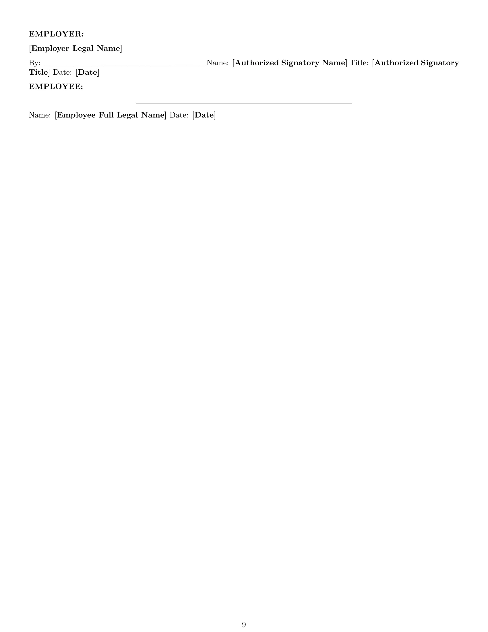 Preview page 9 of Pro New York maintenance technician employment contract template