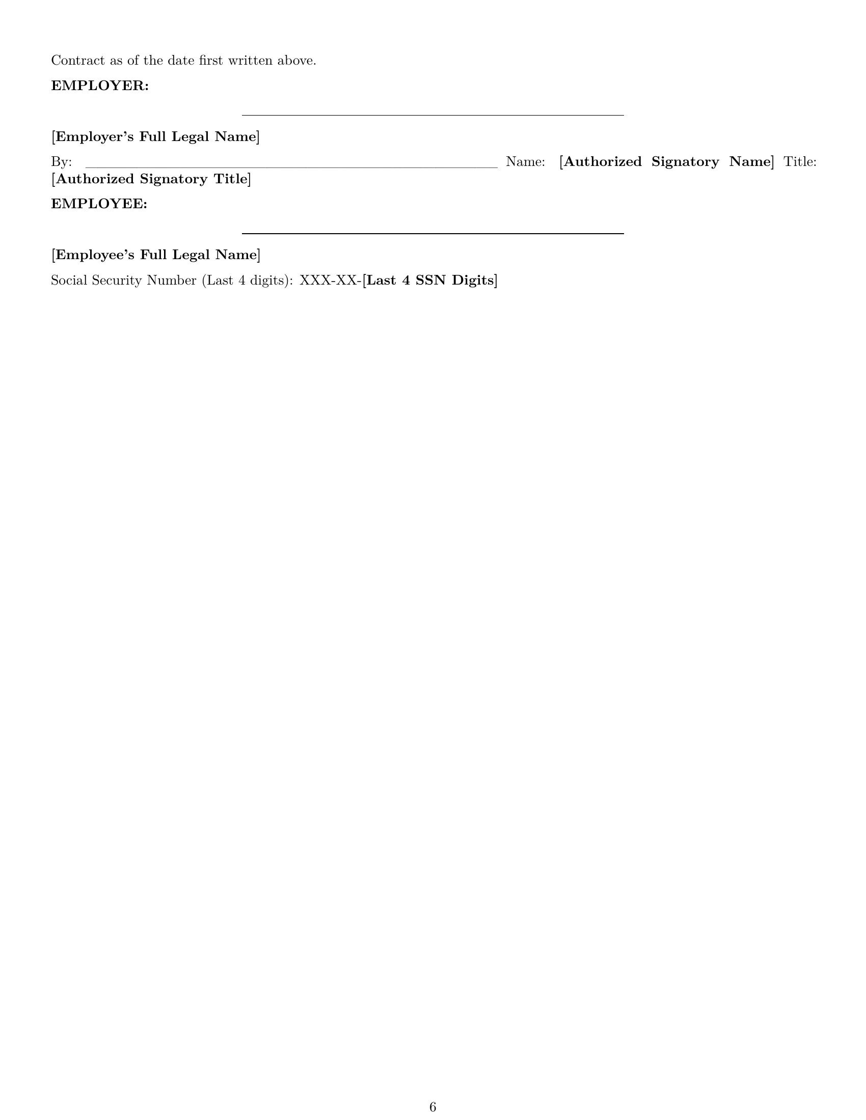 Preview page 6 of Pro Pennsylvania maintenance technician employment contract template