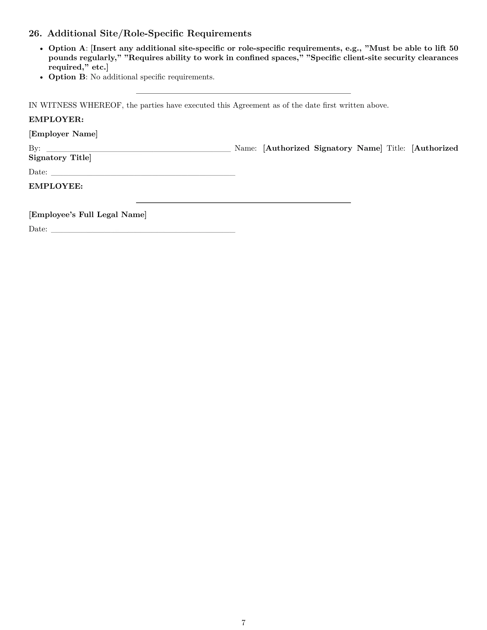 Preview page 7 of Pro West Virginia maintenance technician employment contract template