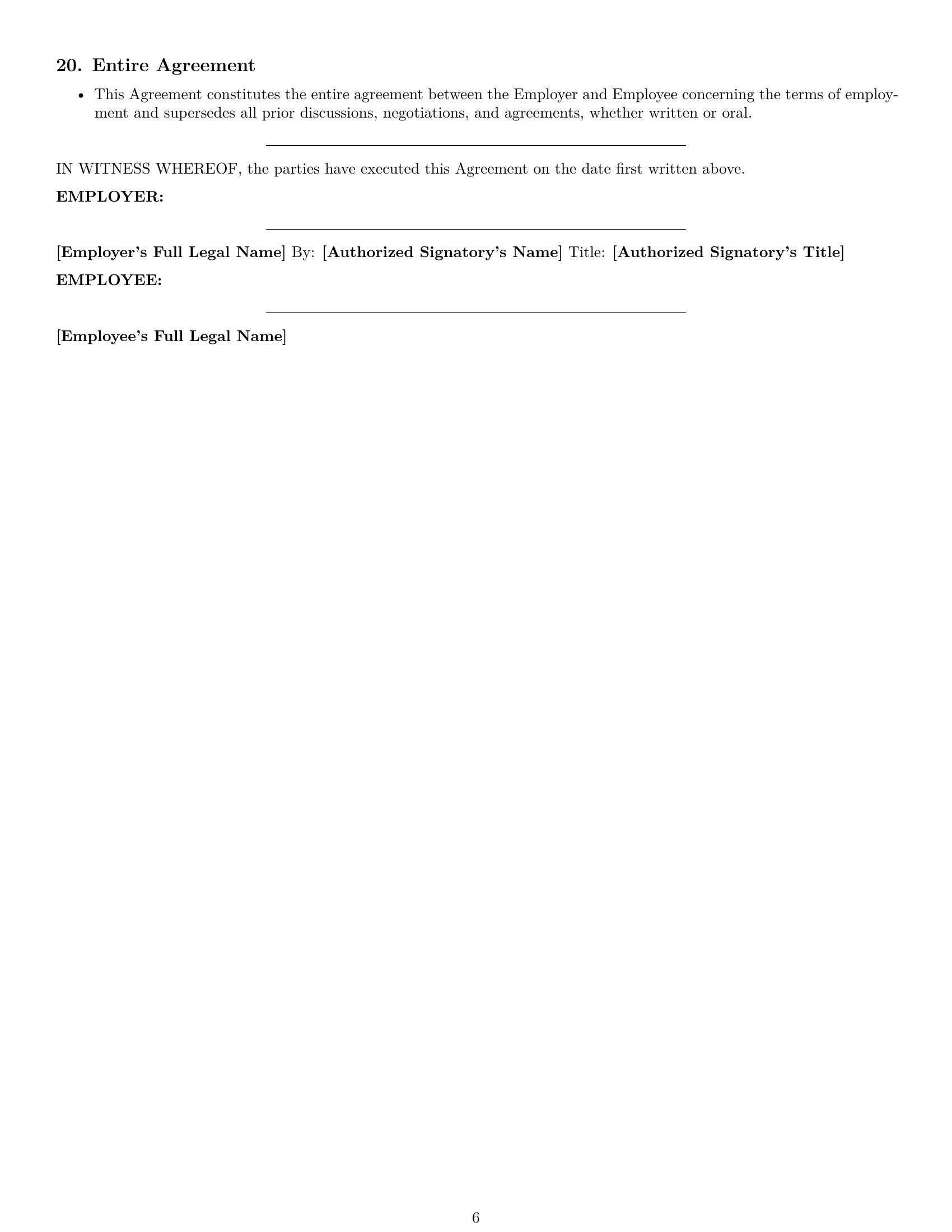 Preview page 6 of Pro Delaware maintenance technician employment contract template
