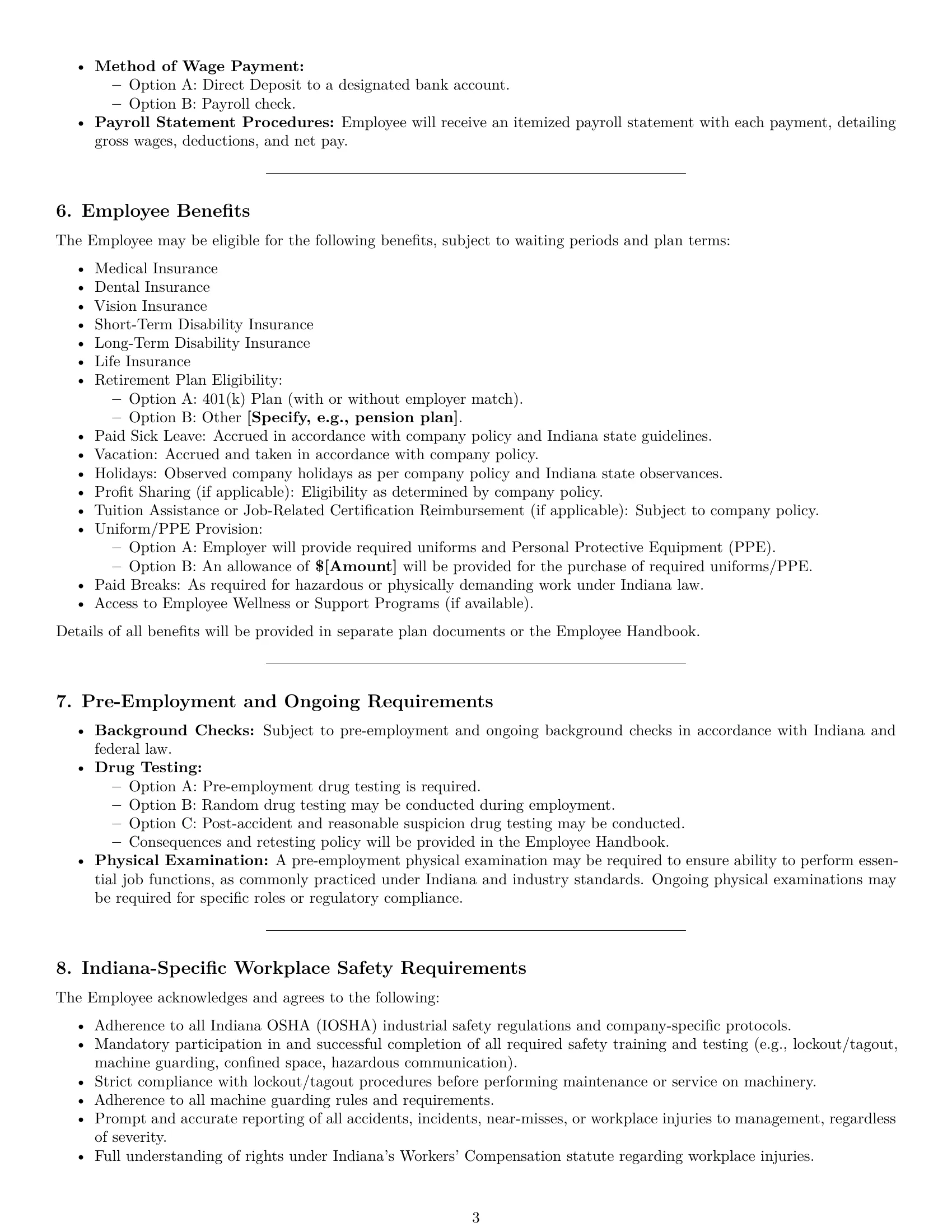 Preview page 3 of Pro Indiana assembler employment contract template