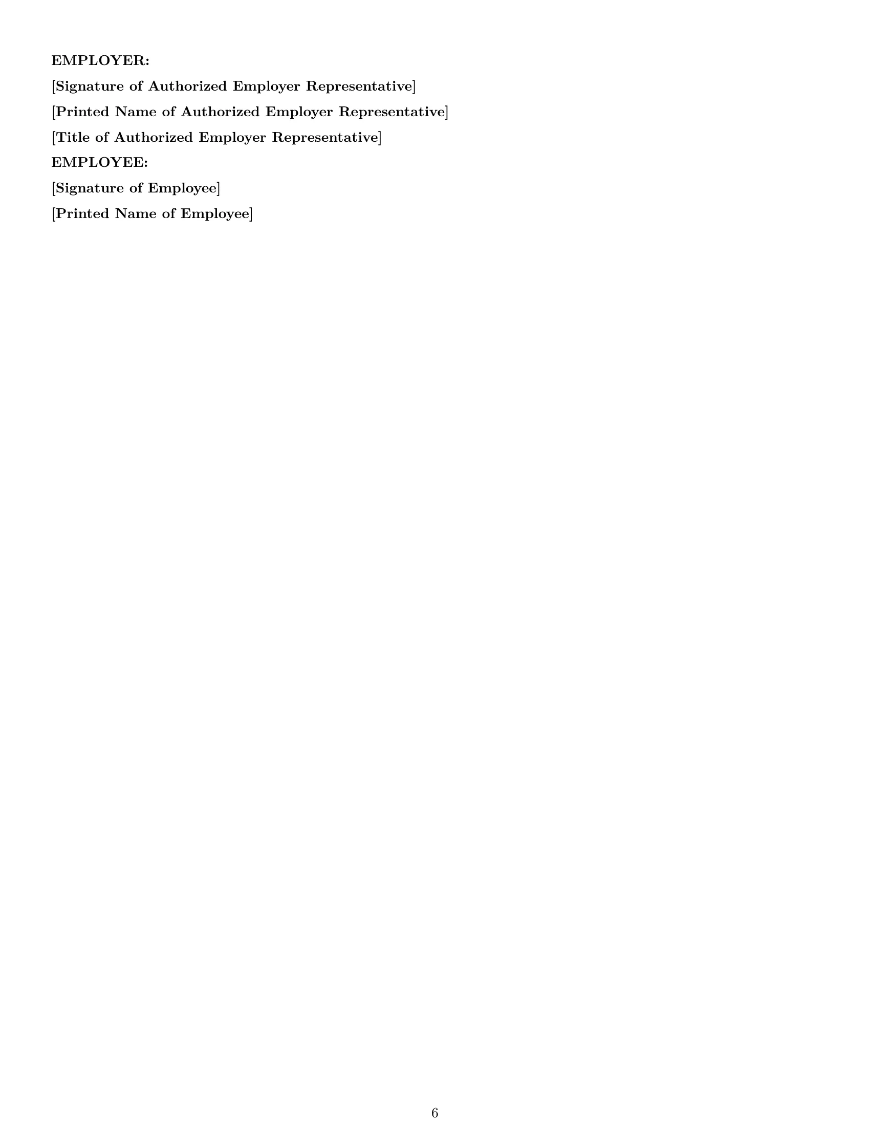 Preview page 6 of Pro Louisiana assembler employment contract template