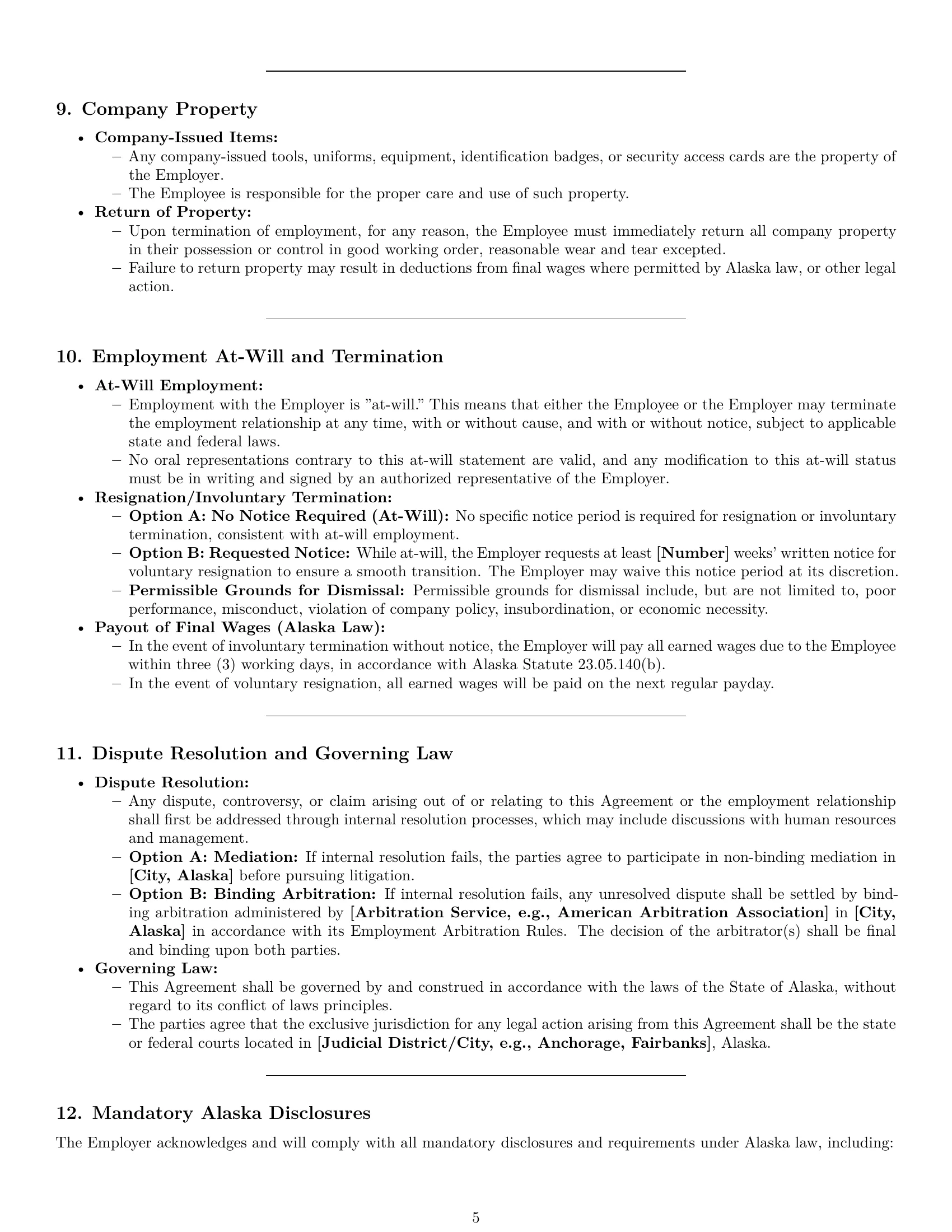 Preview page 5 of Pro Alaska assembler employment contract template