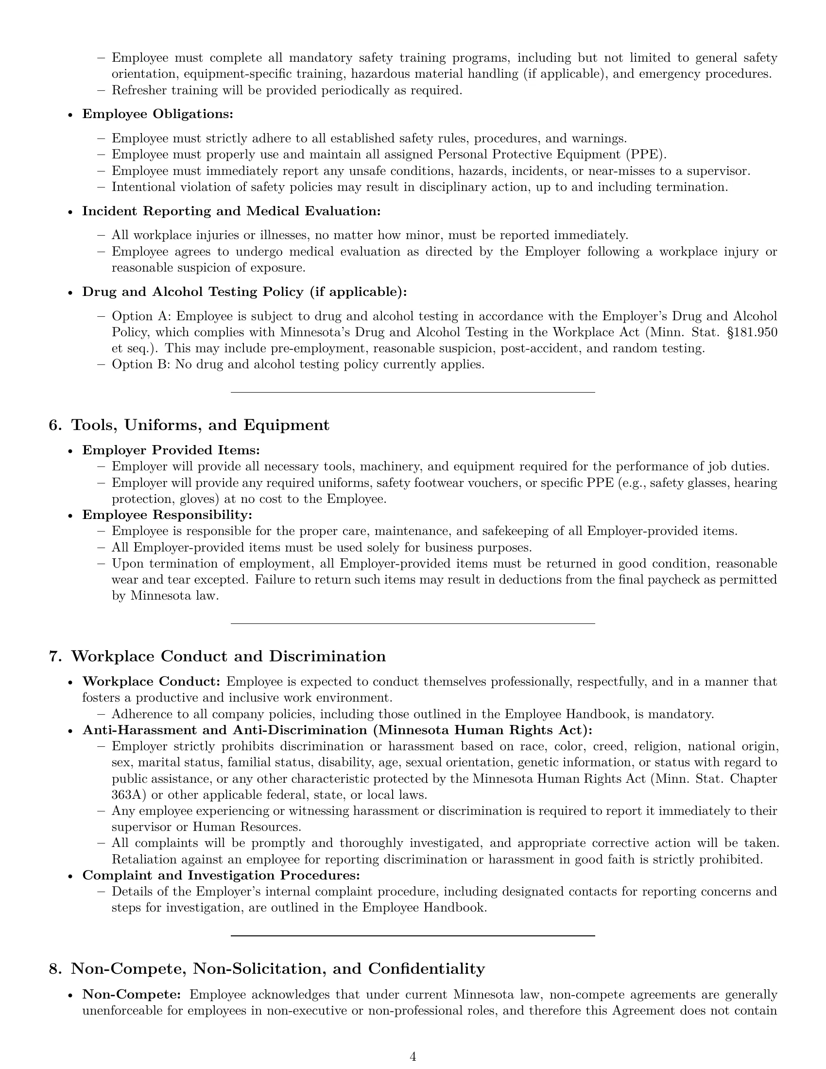 Preview page 4 of Pro Minnesota assembler employment contract template