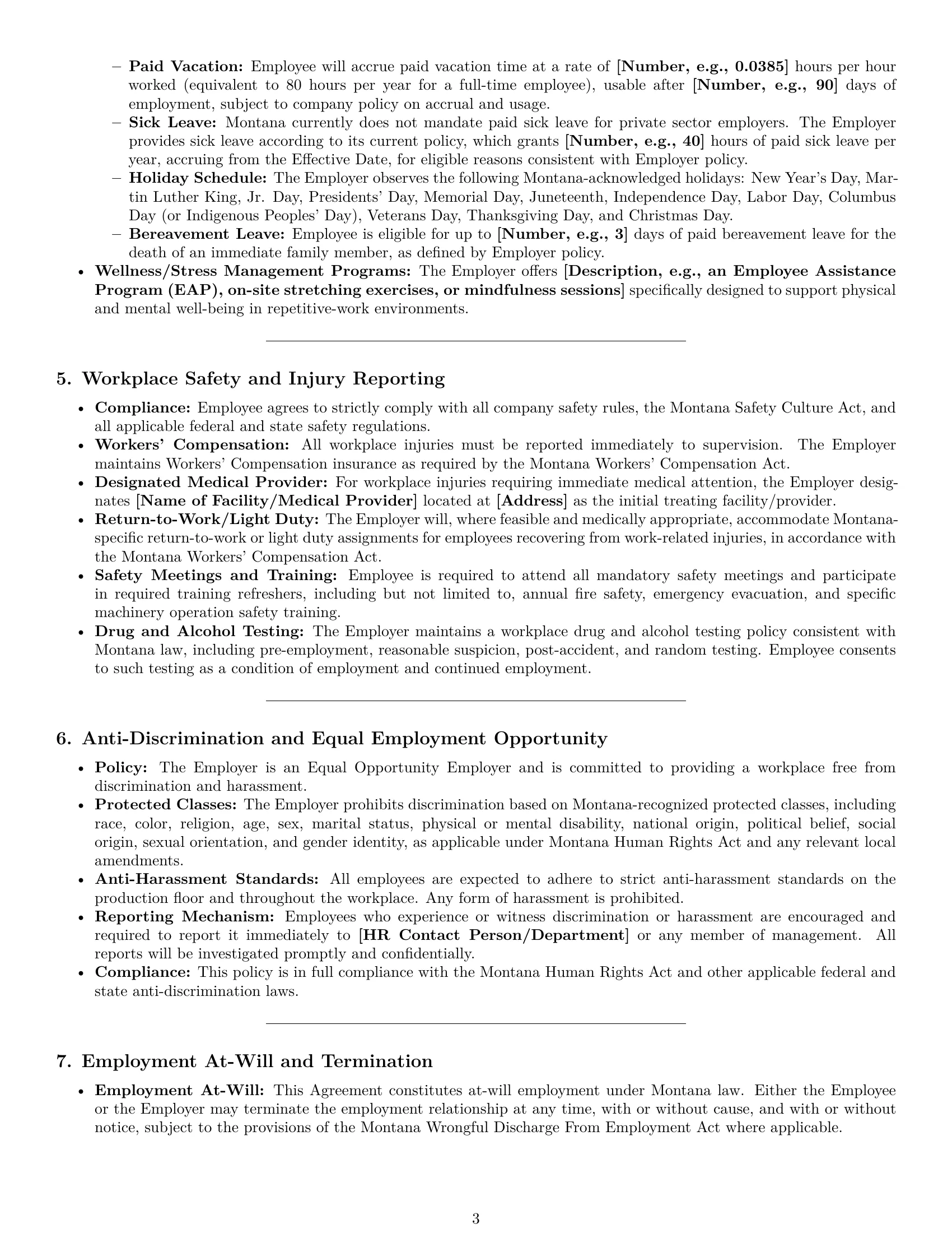 Preview page 3 of Pro Montana assembler employment contract template