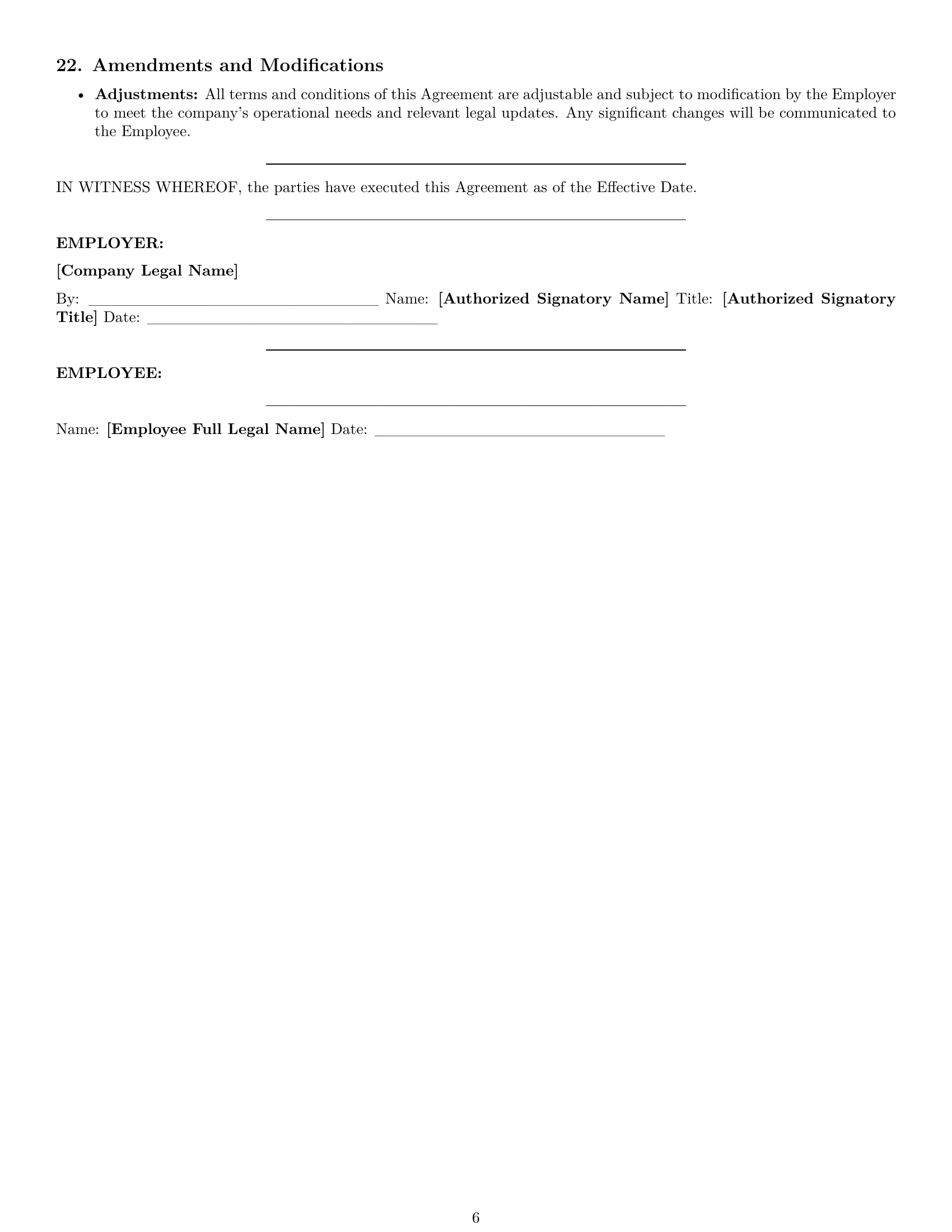 Preview page 6 of Pro Nebraska assembler employment contract template