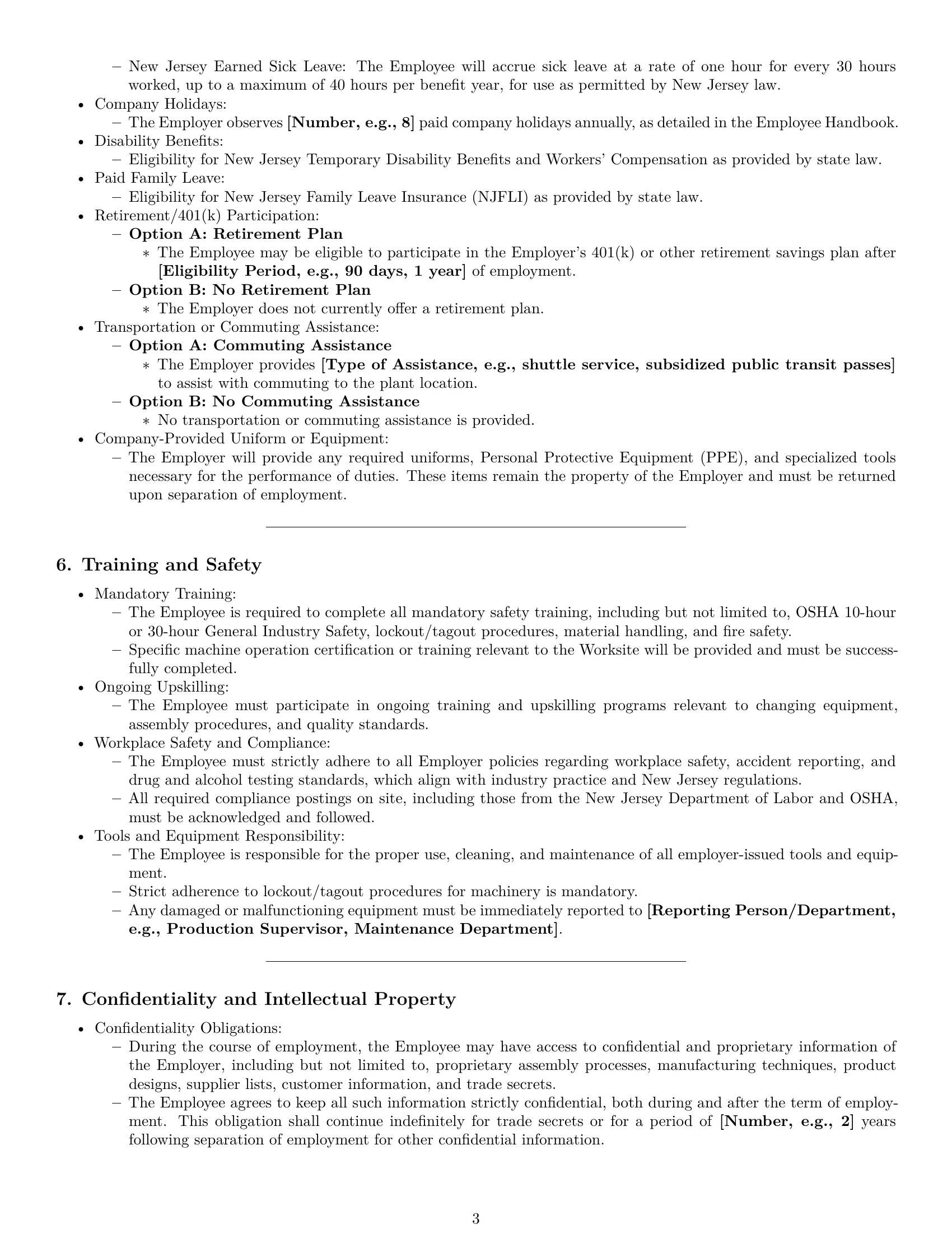 Preview page 3 of Pro New Jersey assembler employment contract template