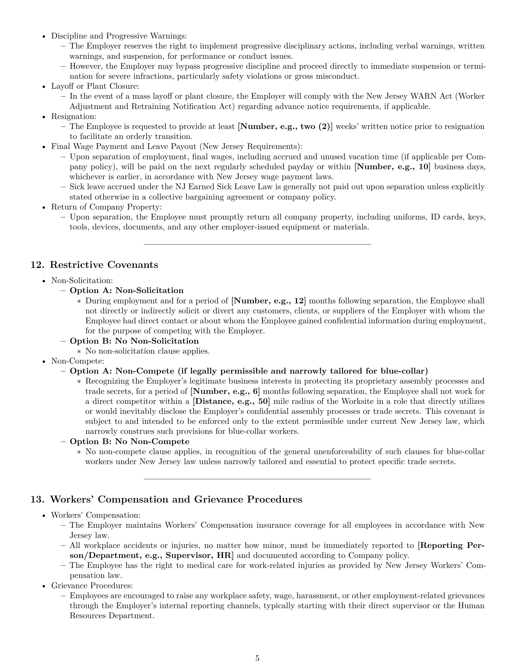 Preview page 5 of Pro New Jersey assembler employment contract template