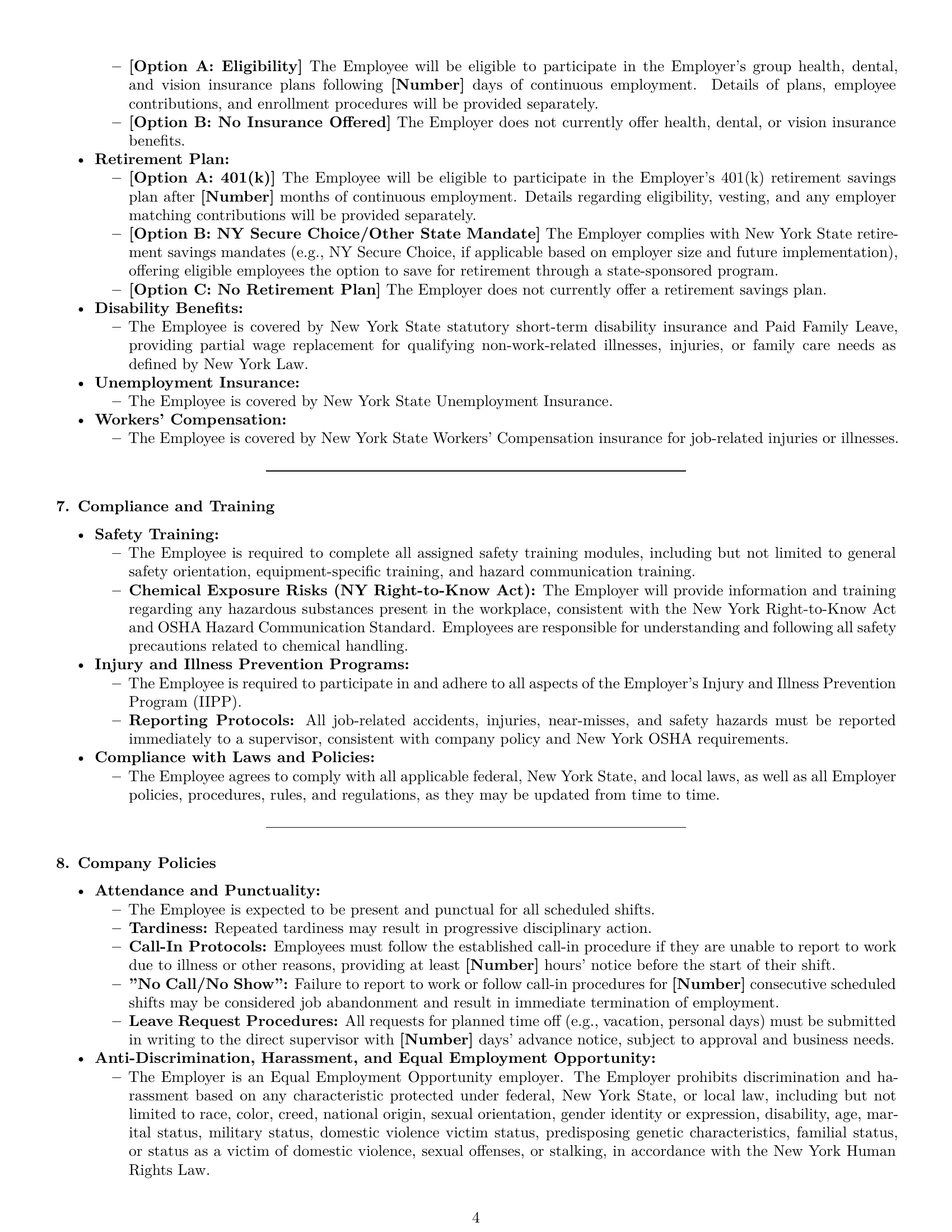 Preview page 4 of Pro New York assembler employment contract template