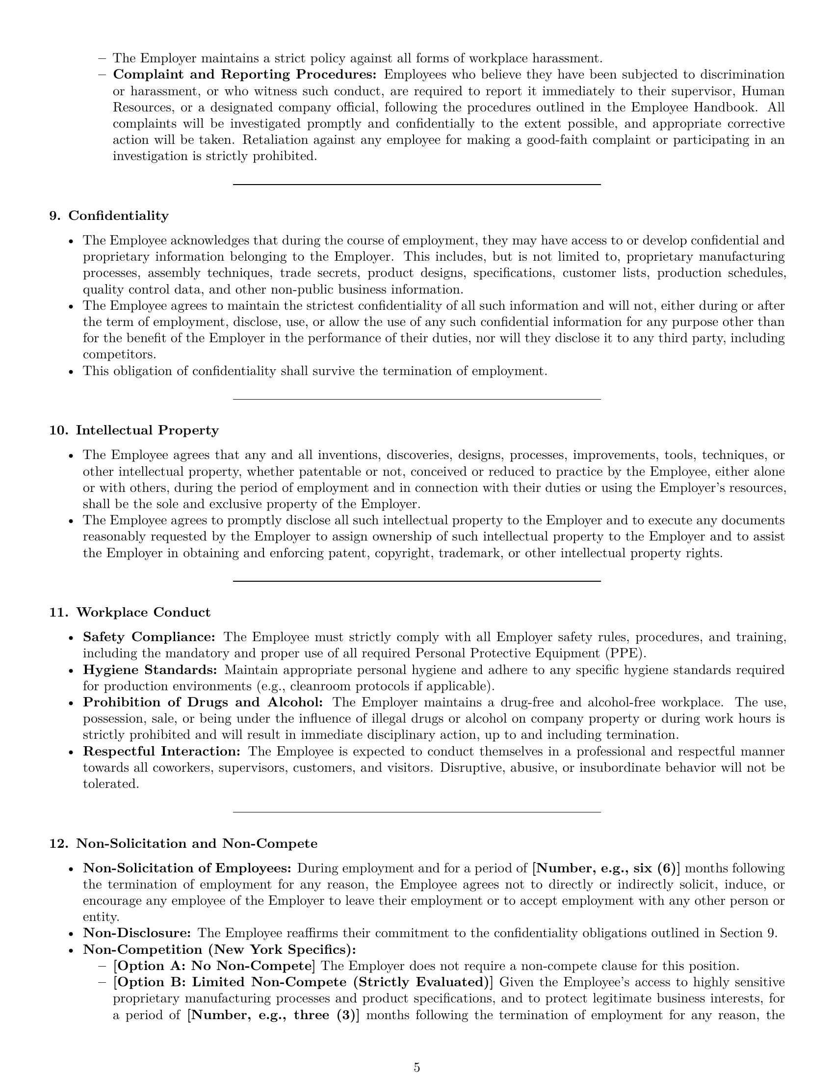 Preview page 5 of Pro New York assembler employment contract template