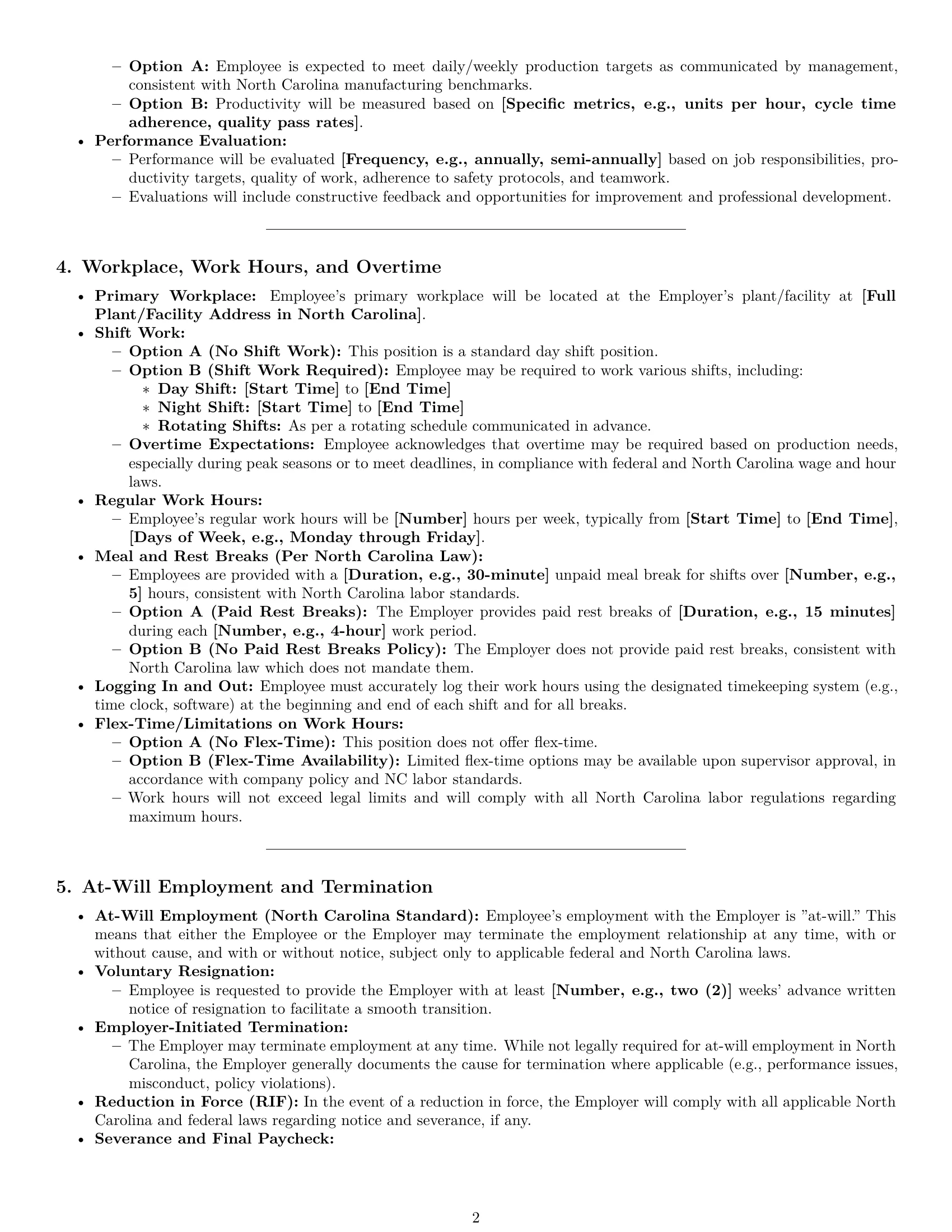Preview page 2 of Pro North Carolina assembler employment contract template