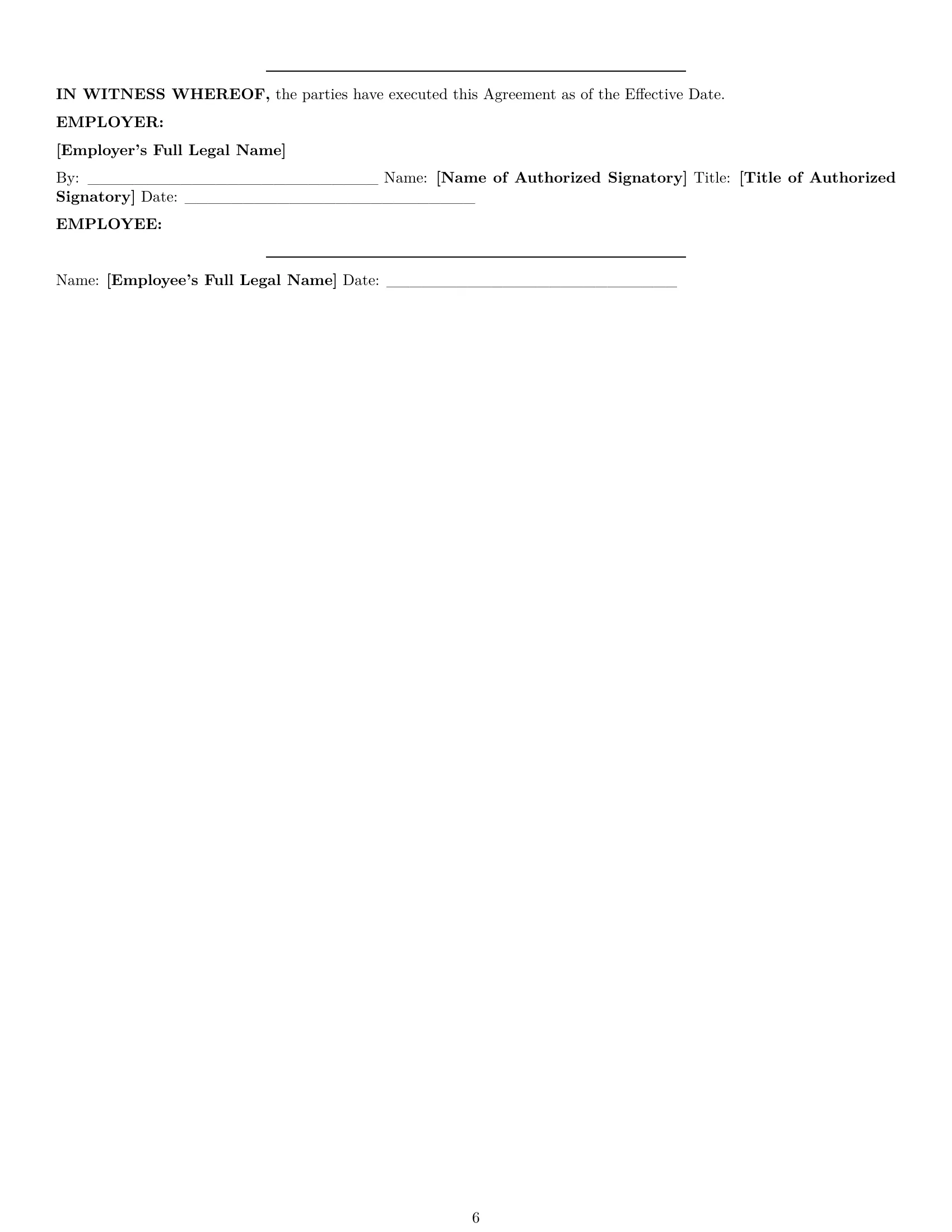 Preview page 6 of Pro Oregon assembler employment contract template