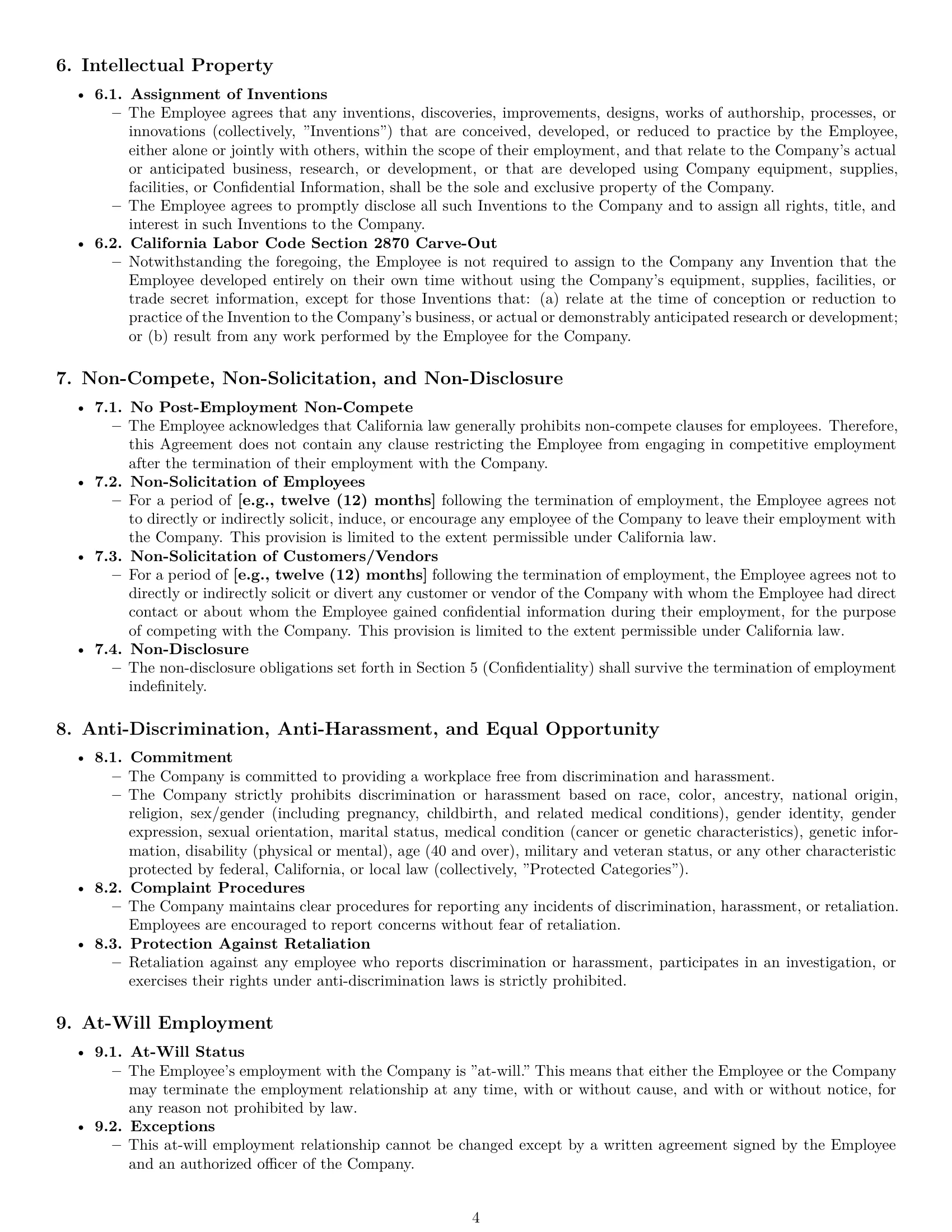 Preview page 4 of Pro California assembler employment contract template