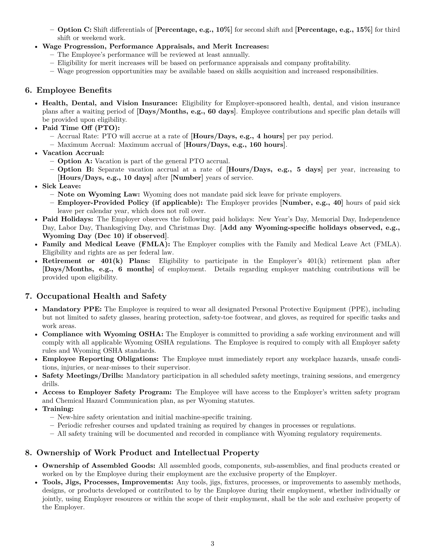 Preview page 3 of Pro Wyoming assembler employment contract template
