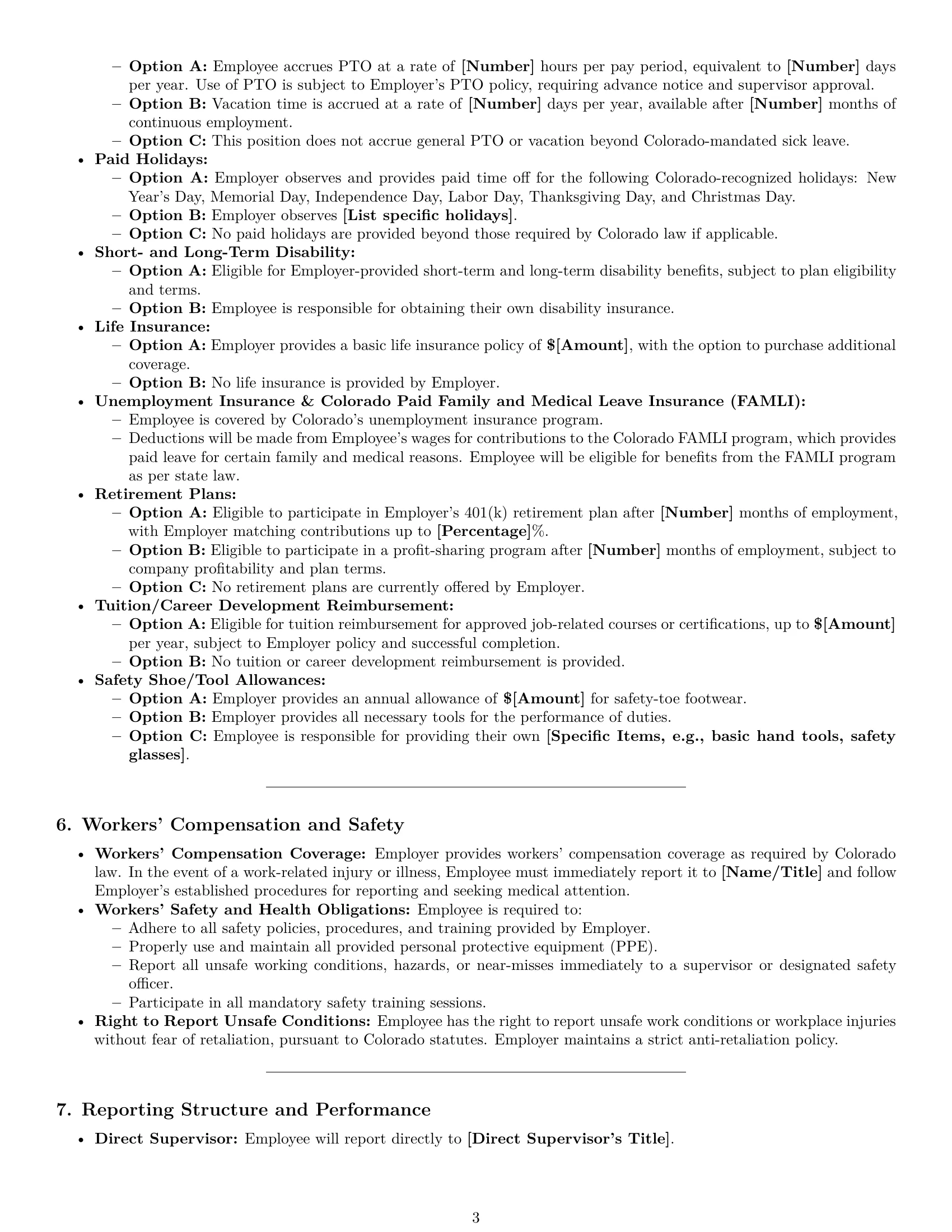 Preview page 3 of Pro Colorado assembler employment contract template
