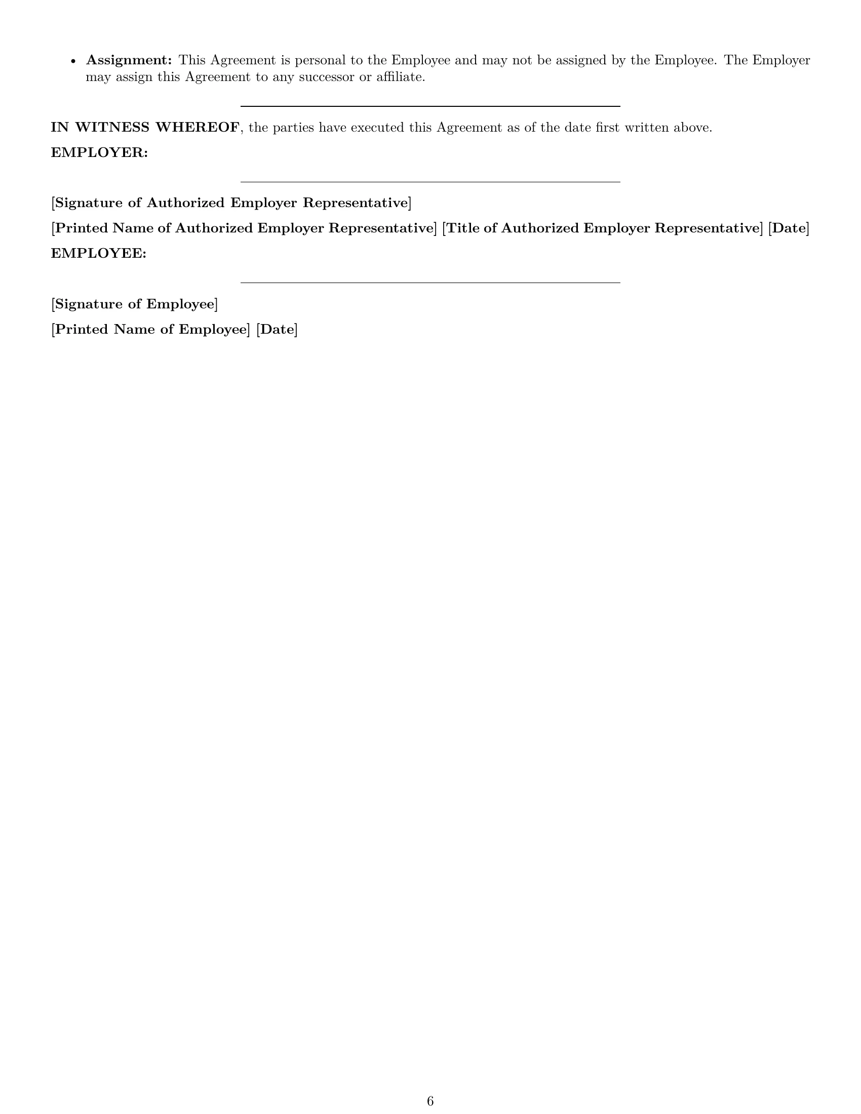 Preview page 6 of Pro Georgia retail sales associate employment contract template