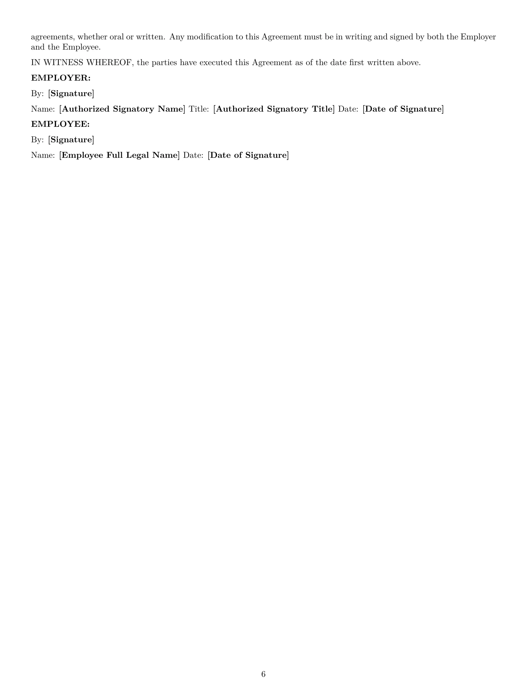 Preview page 6 of Pro New Jersey retail sales associate employment contract template