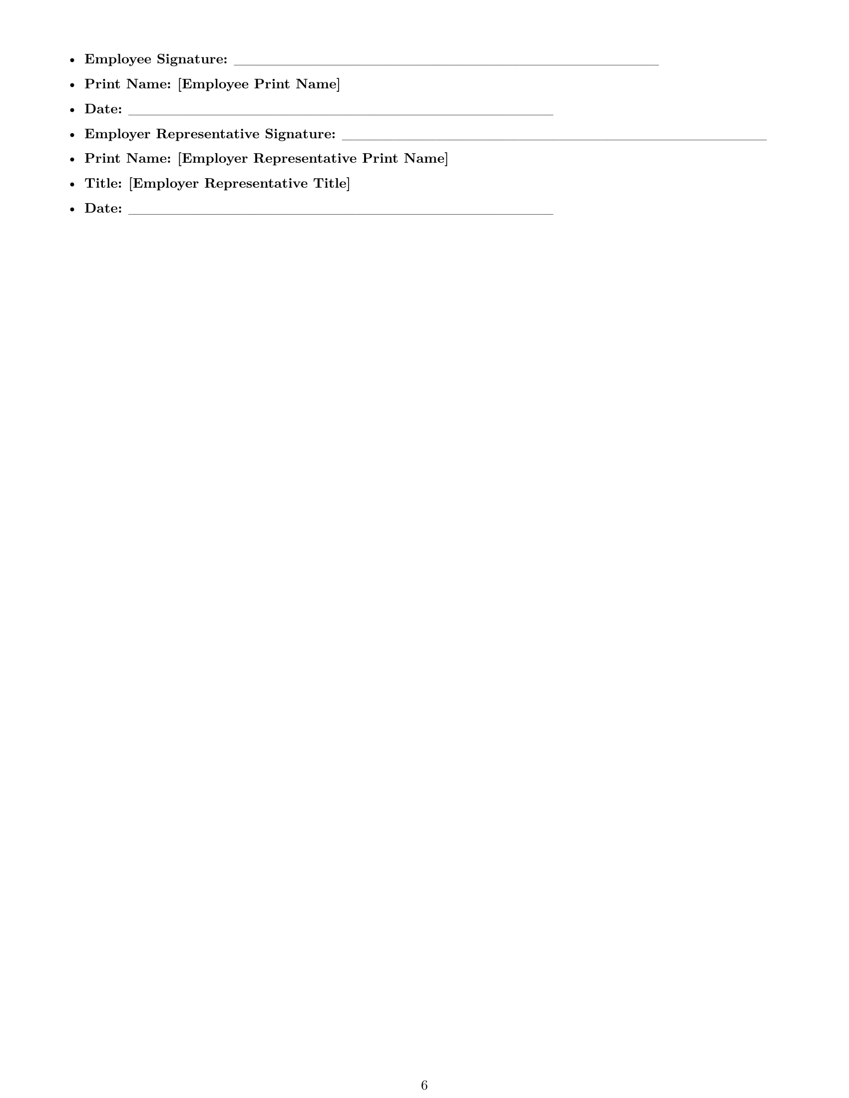 Preview page 6 of Pro South Carolina retail sales associate employment contract template