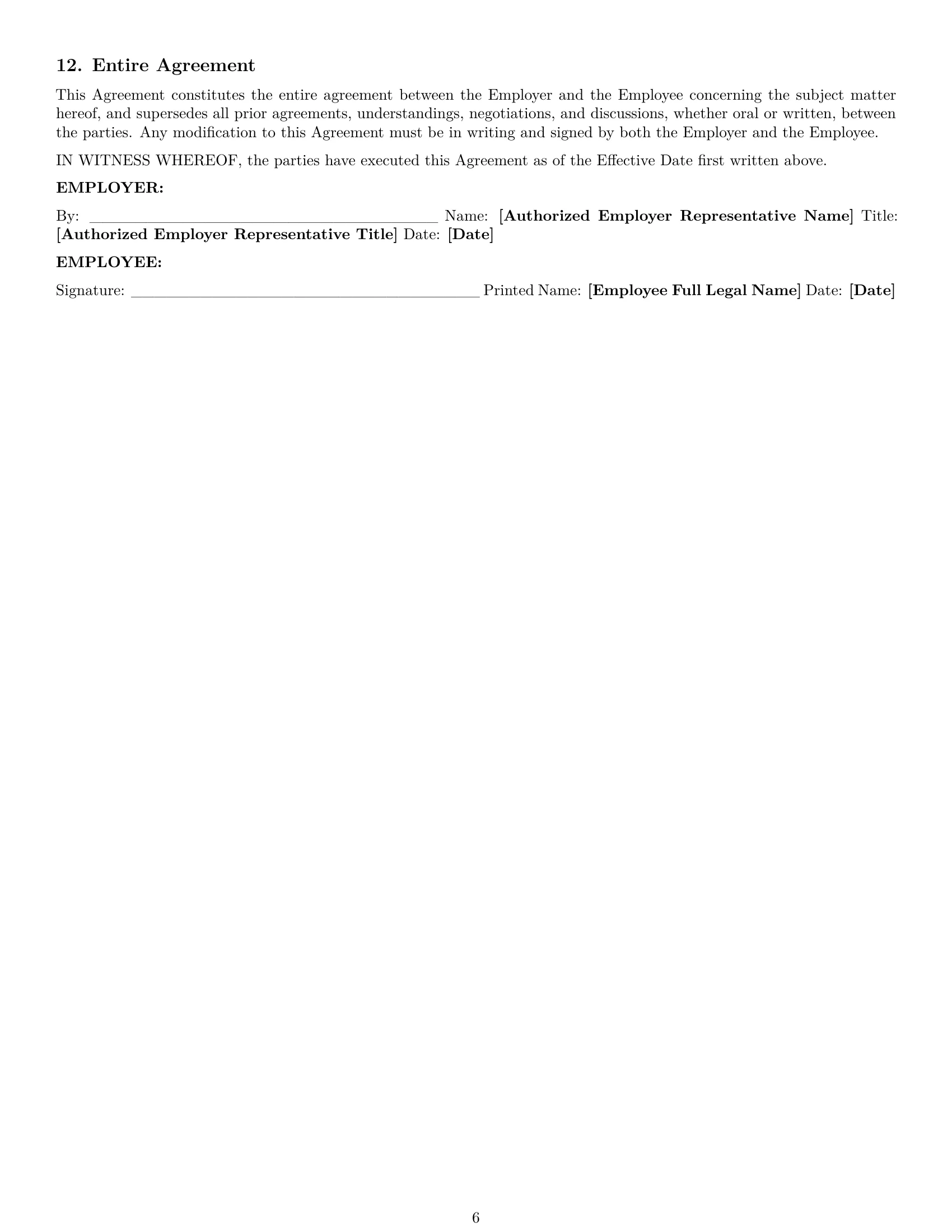 Preview page 6 of Pro Colorado retail sales associate employment contract template