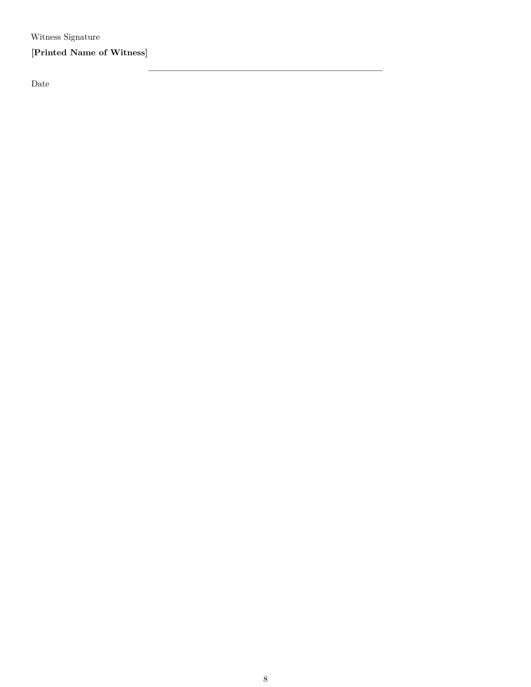 Preview page 8 of Pro Indiana restaurant server employment contract template