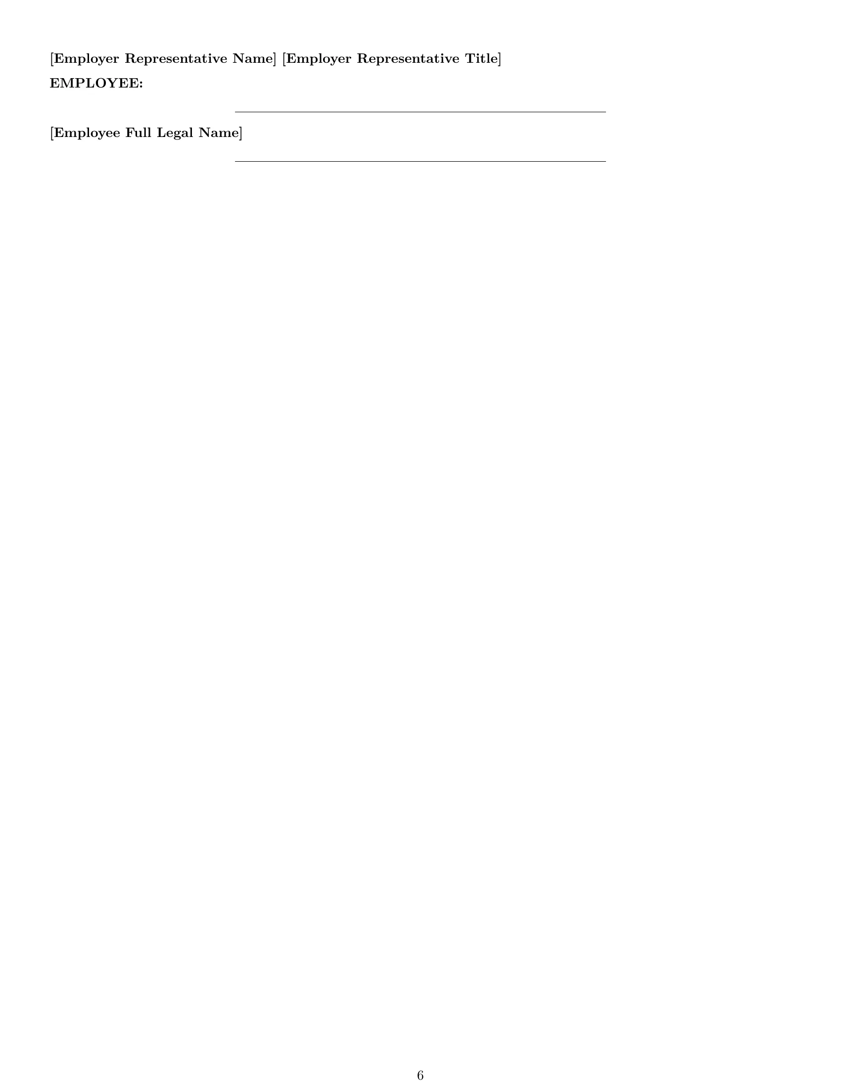 Preview page 6 of Pro Pennsylvania restaurant server employment contract template