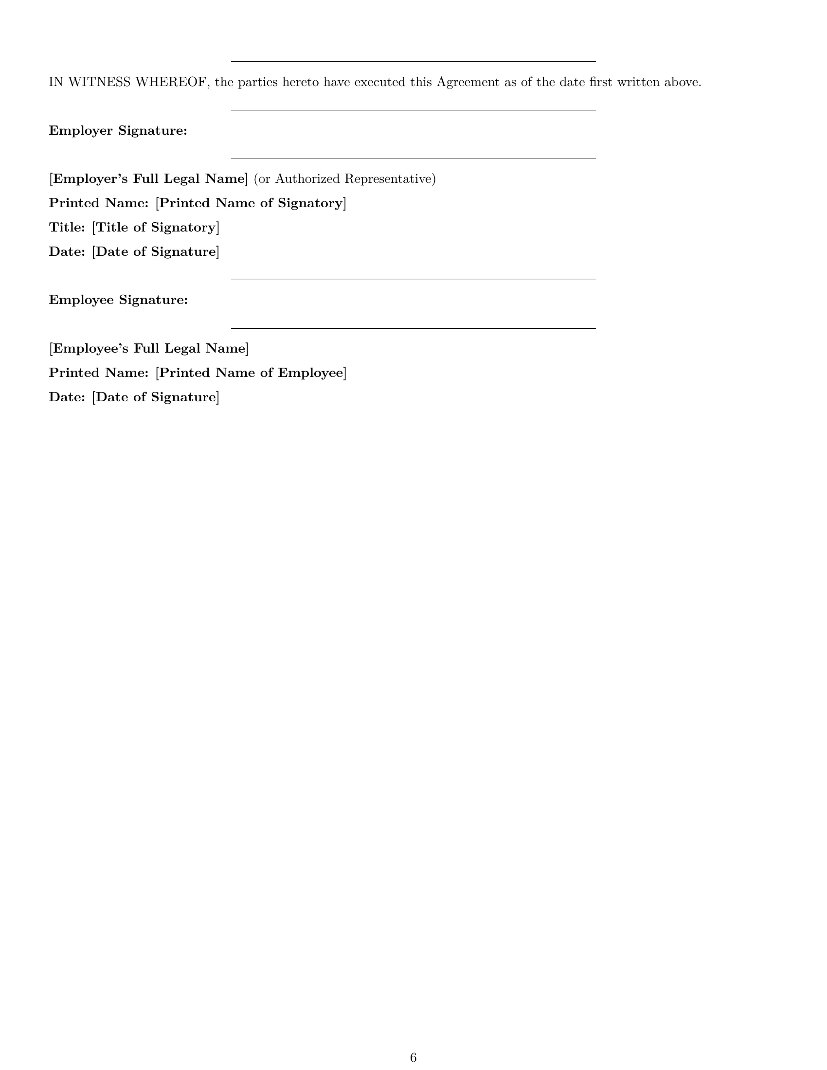Preview page 6 of Pro Kansas janitor employment contract template
