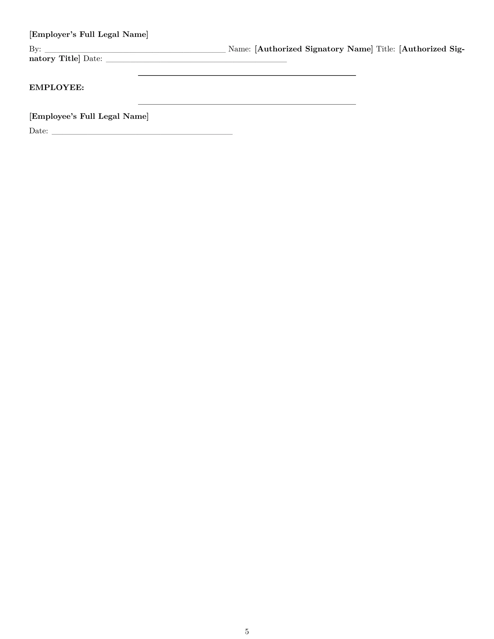 Preview page 5 of Pro Nebraska janitor employment contract template