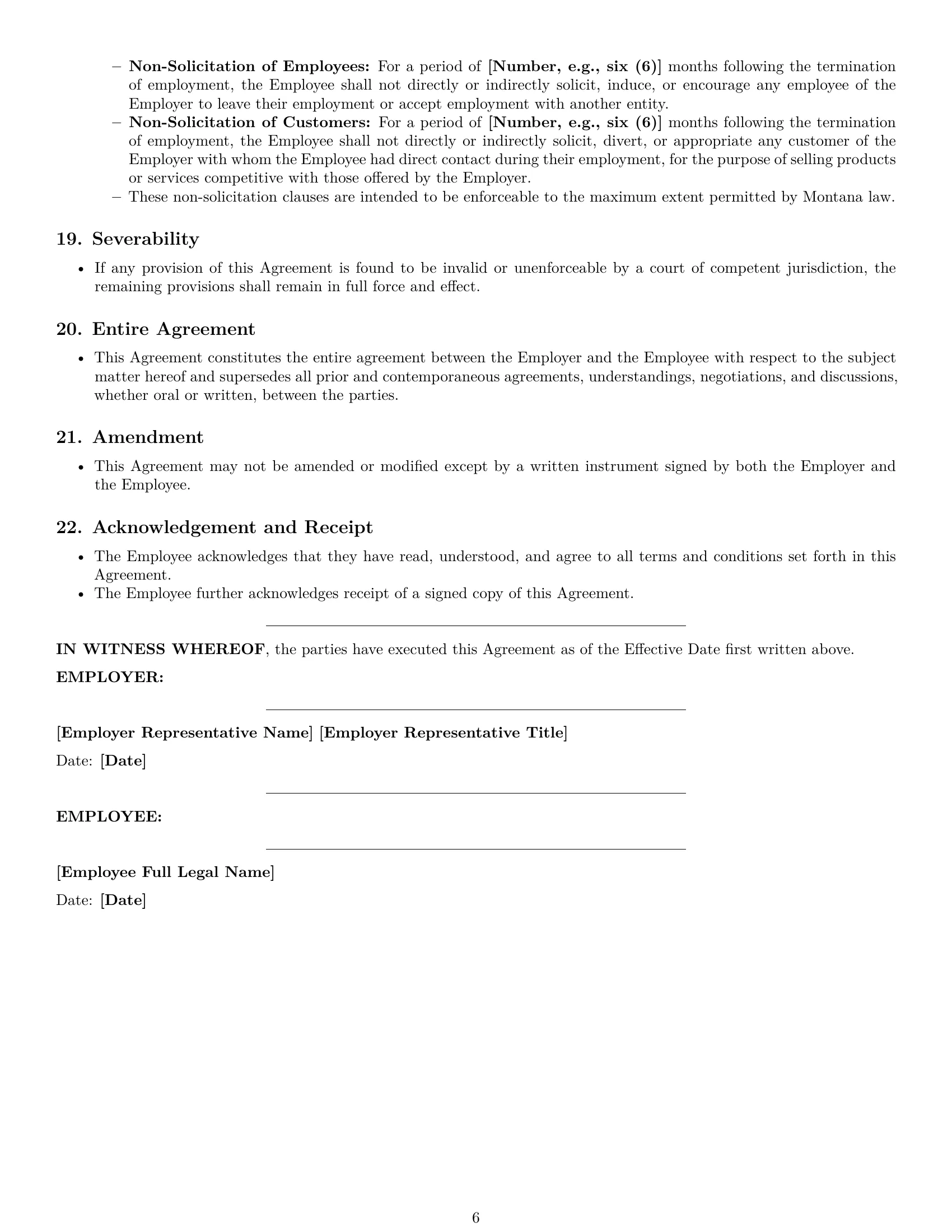 Preview page 6 of Pro Montana cashier employment contract template