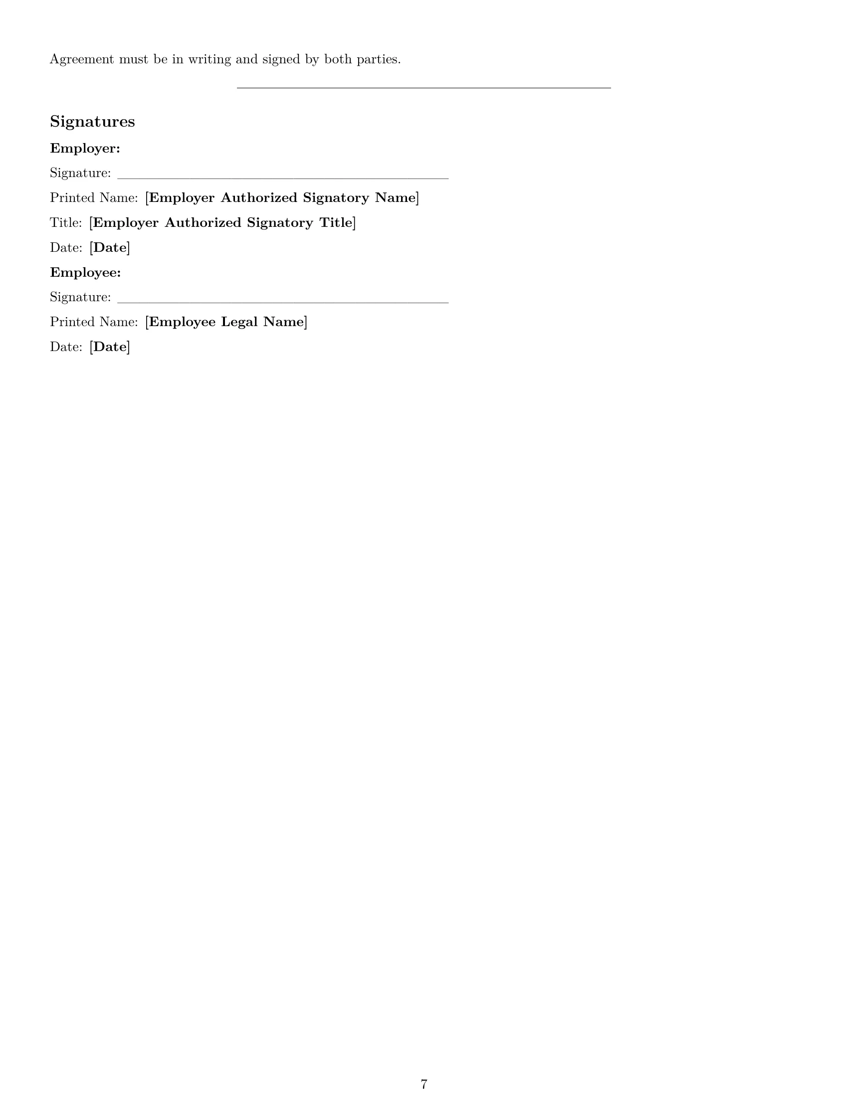 Preview page 7 of Pro Nebraska cashier employment contract template