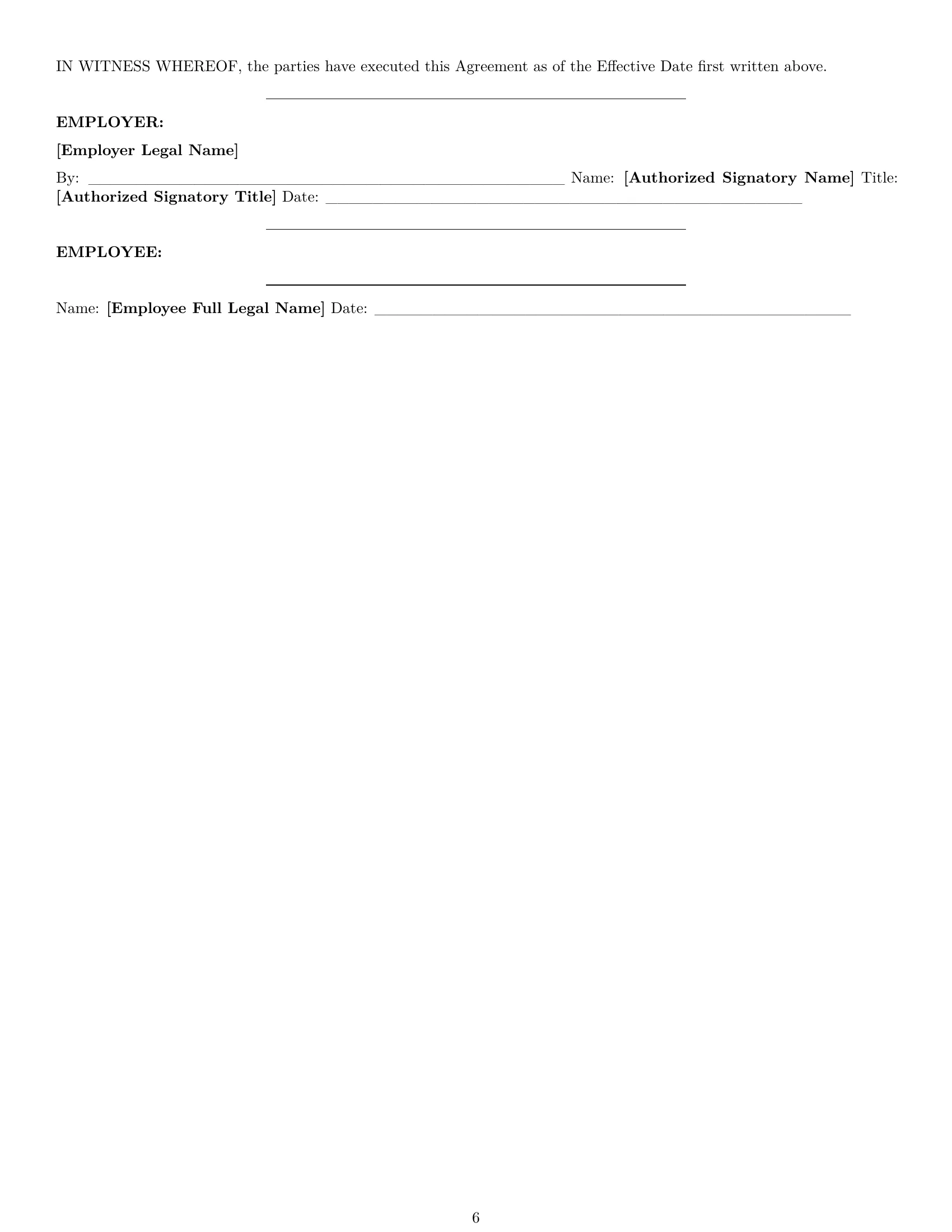 Preview page 6 of Pro Pennsylvania cashier employment contract template